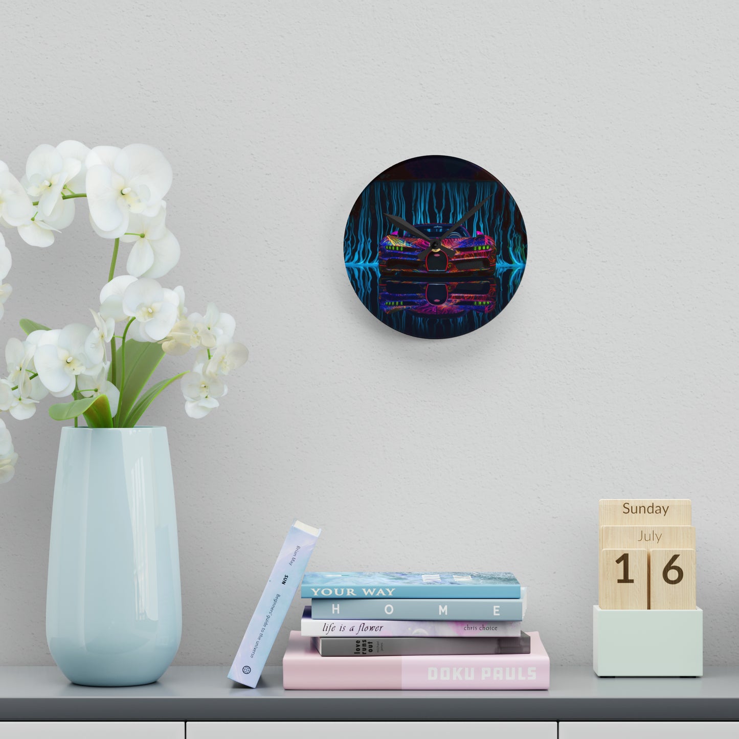 Acrylic Wall Clock Bugatti Water 3