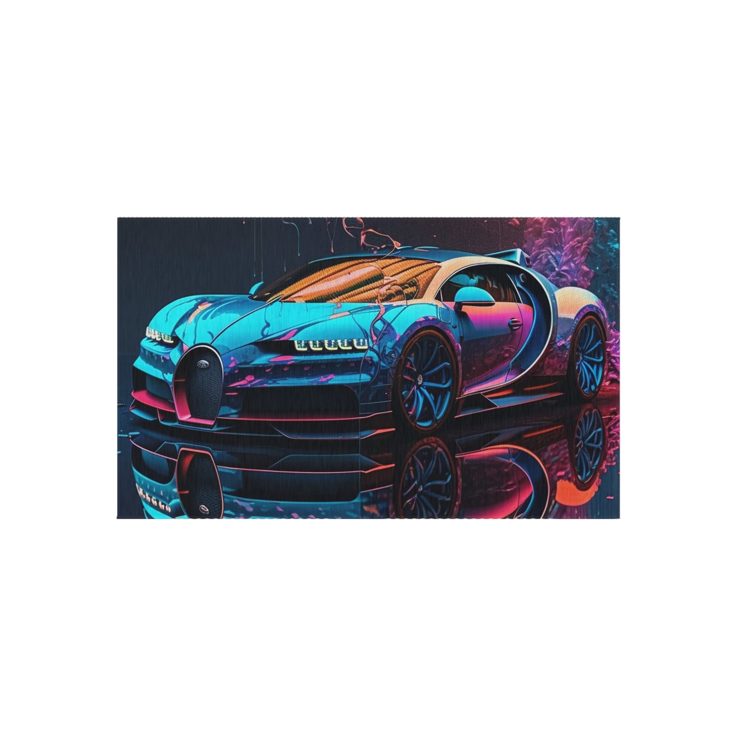 Outdoor Rug  Bugatti Neon Chiron 4