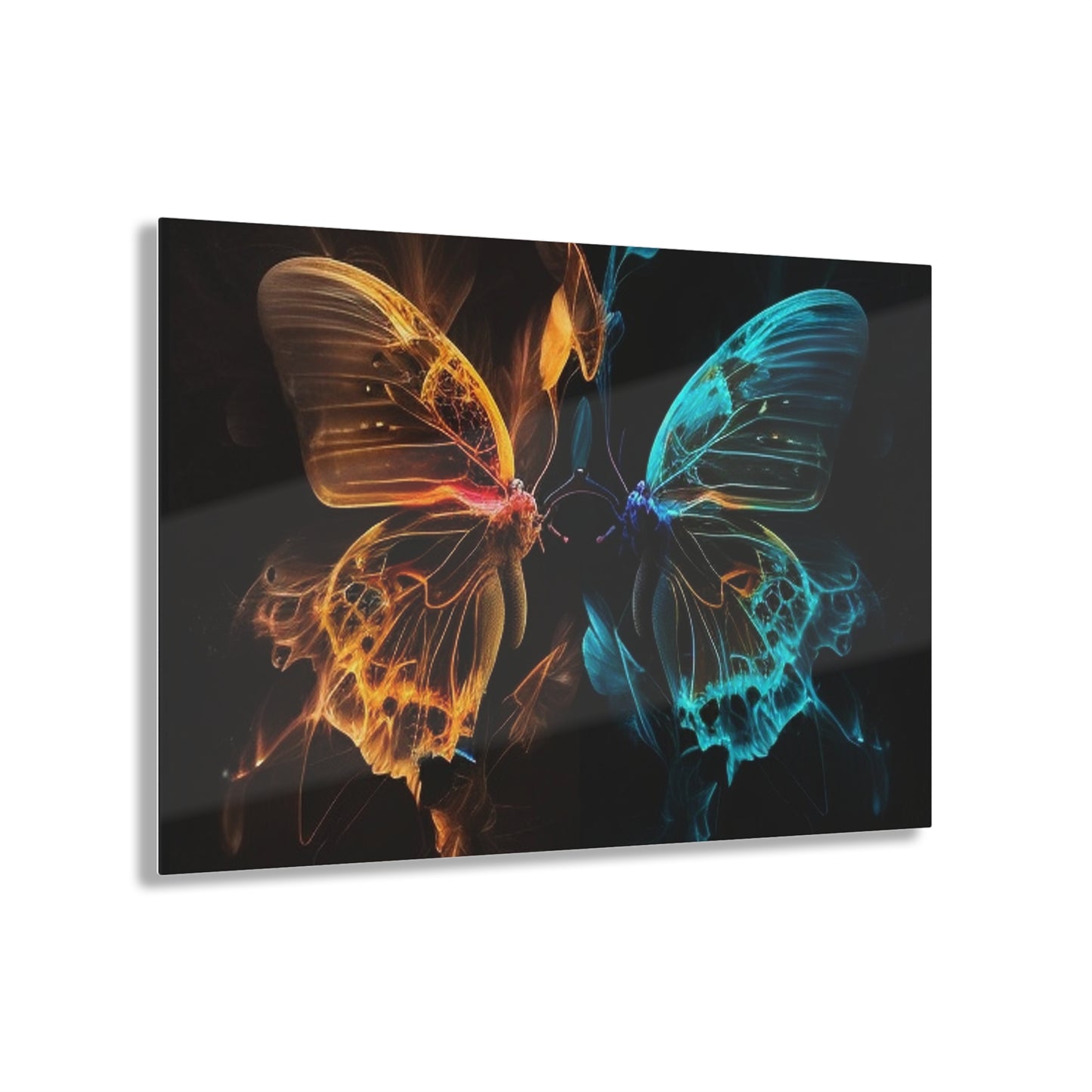 Acrylic Prints Kiss Neon Butterfly 2