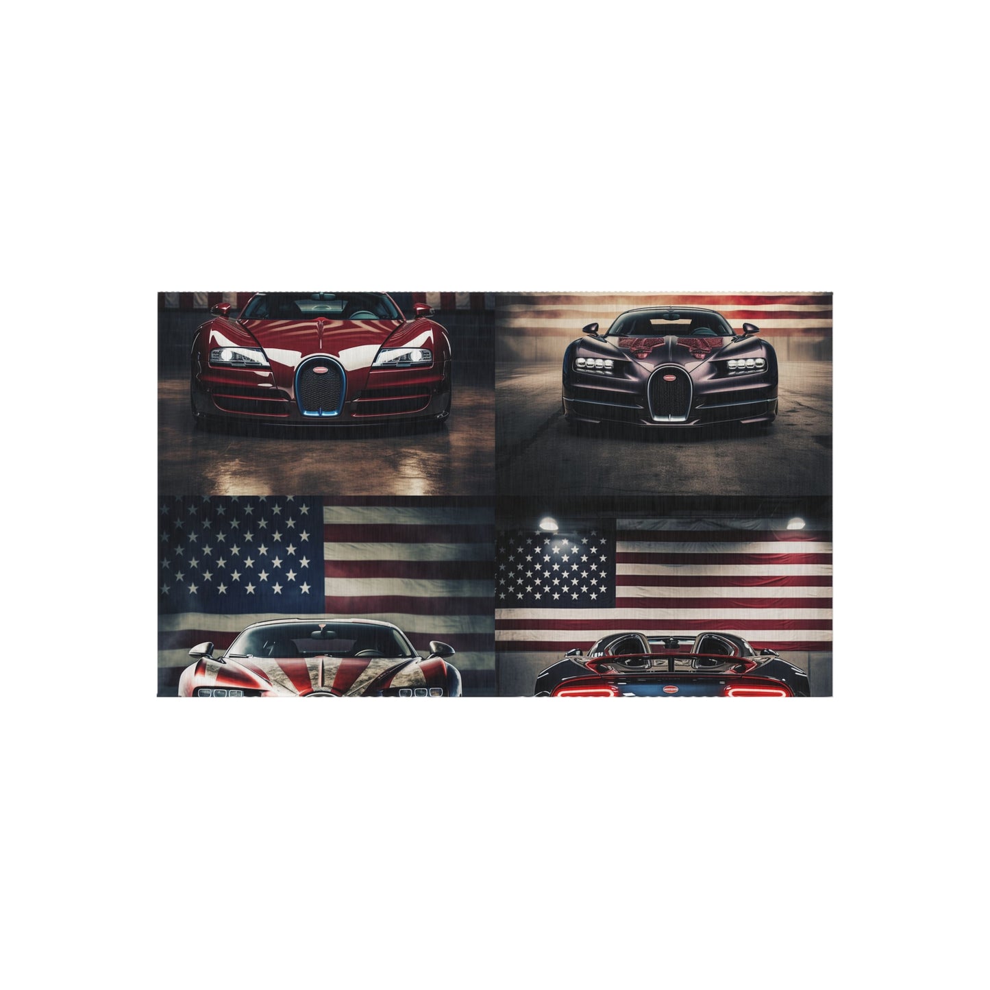 Outdoor Rug  American Flag Background Bugatti 5