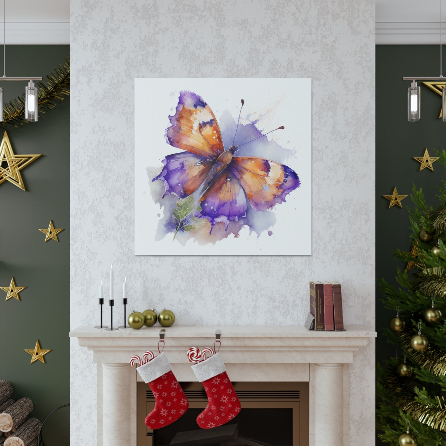 Canvas Gallery Wraps MerlinRose Watercolor Butterfly 2