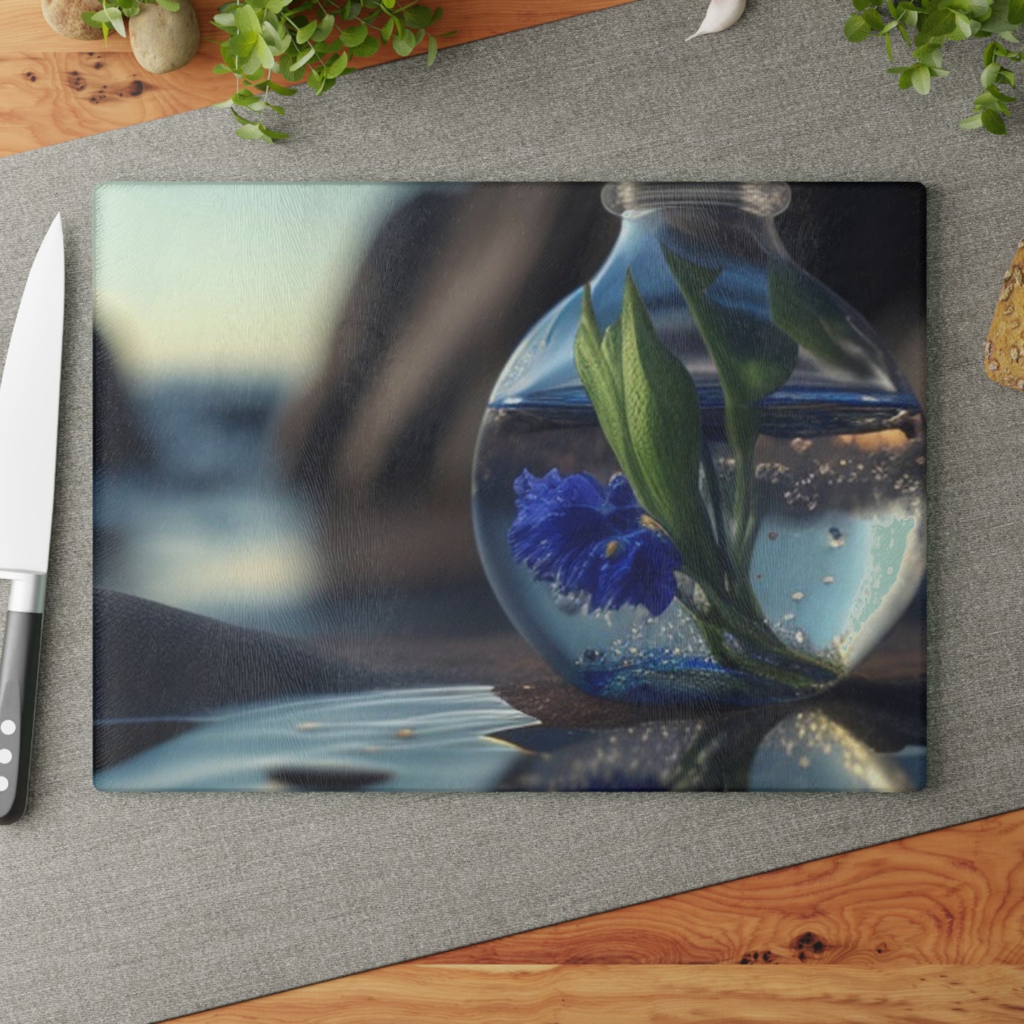 Glass Cutting Board The Bluebell 3