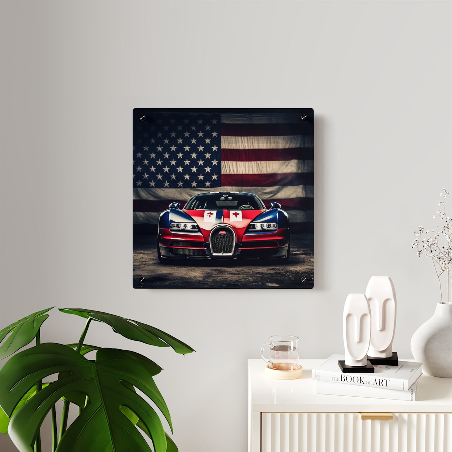 Acrylic Wall Art Panels Bugatti American Flag 3