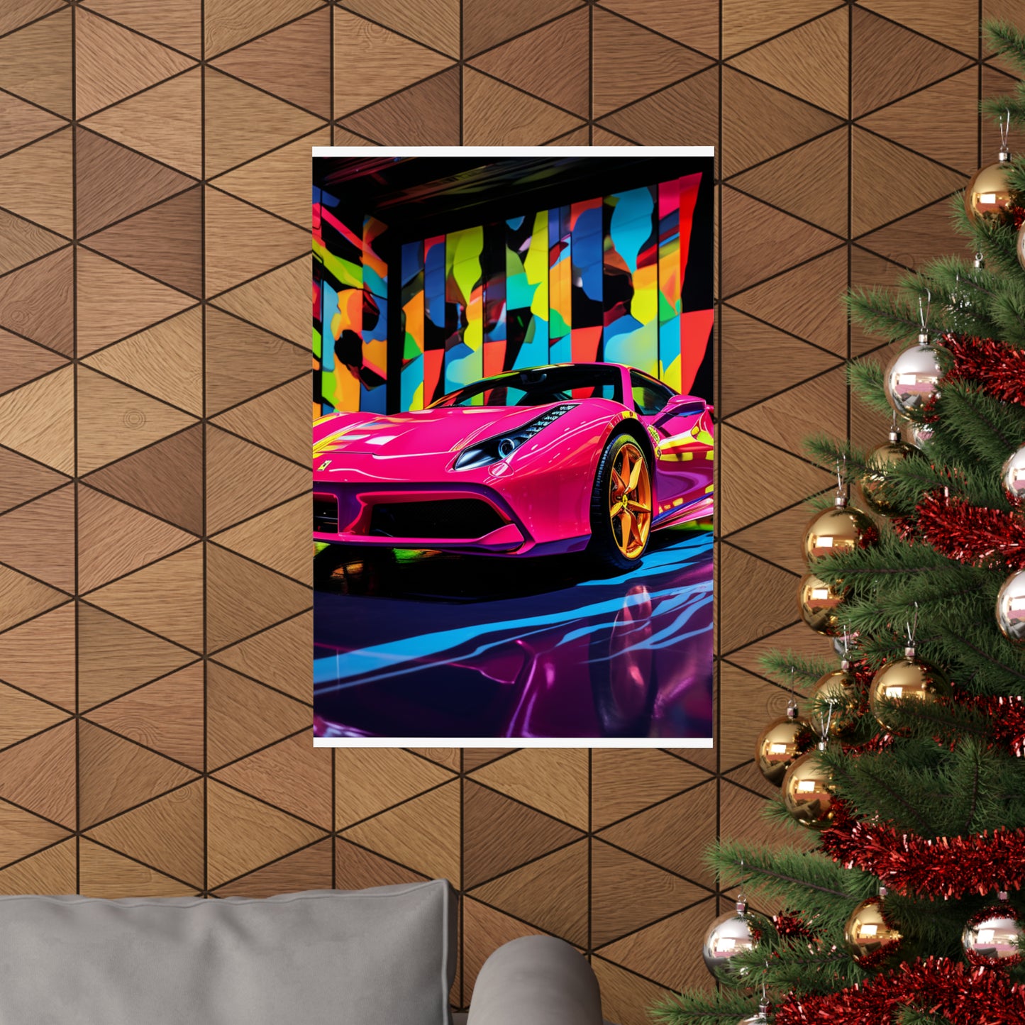 Premium Matte Vertical Posters Ferrari Flair Macro 1