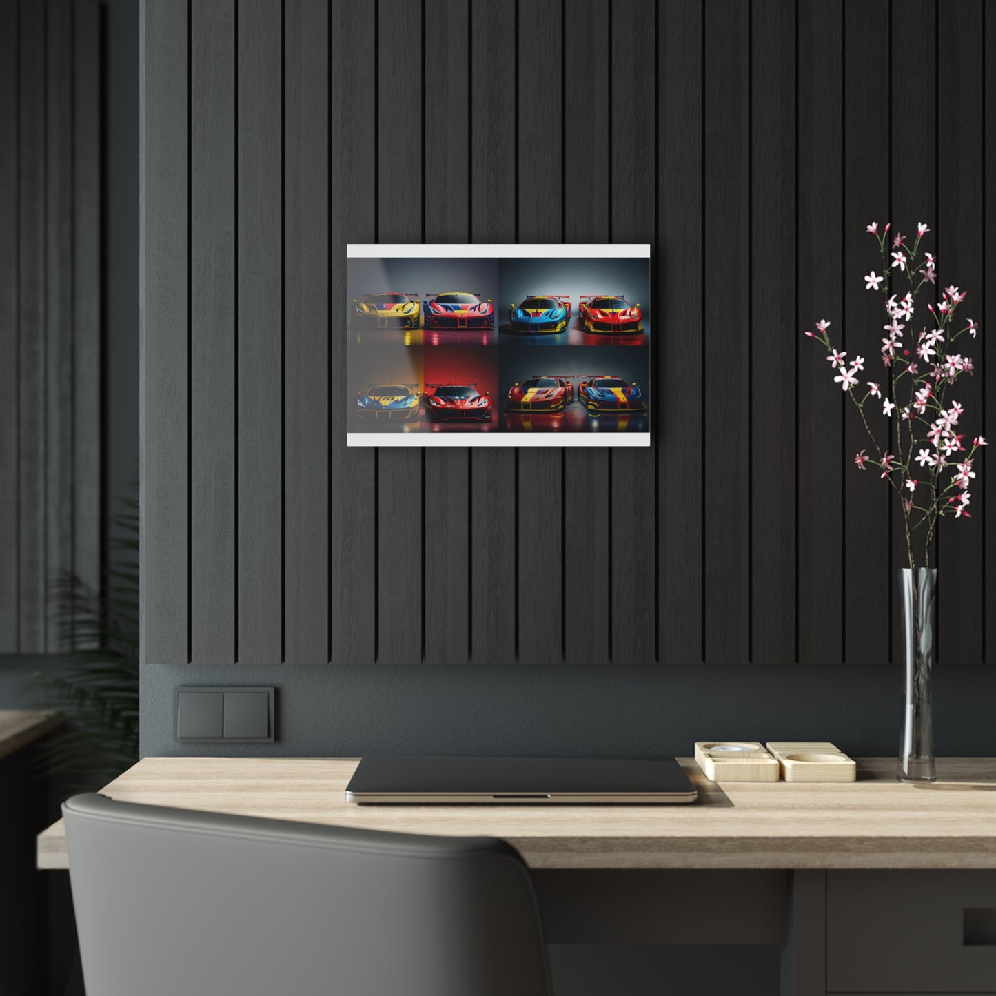 Acrylic Prints Ferrari Red Blue 5