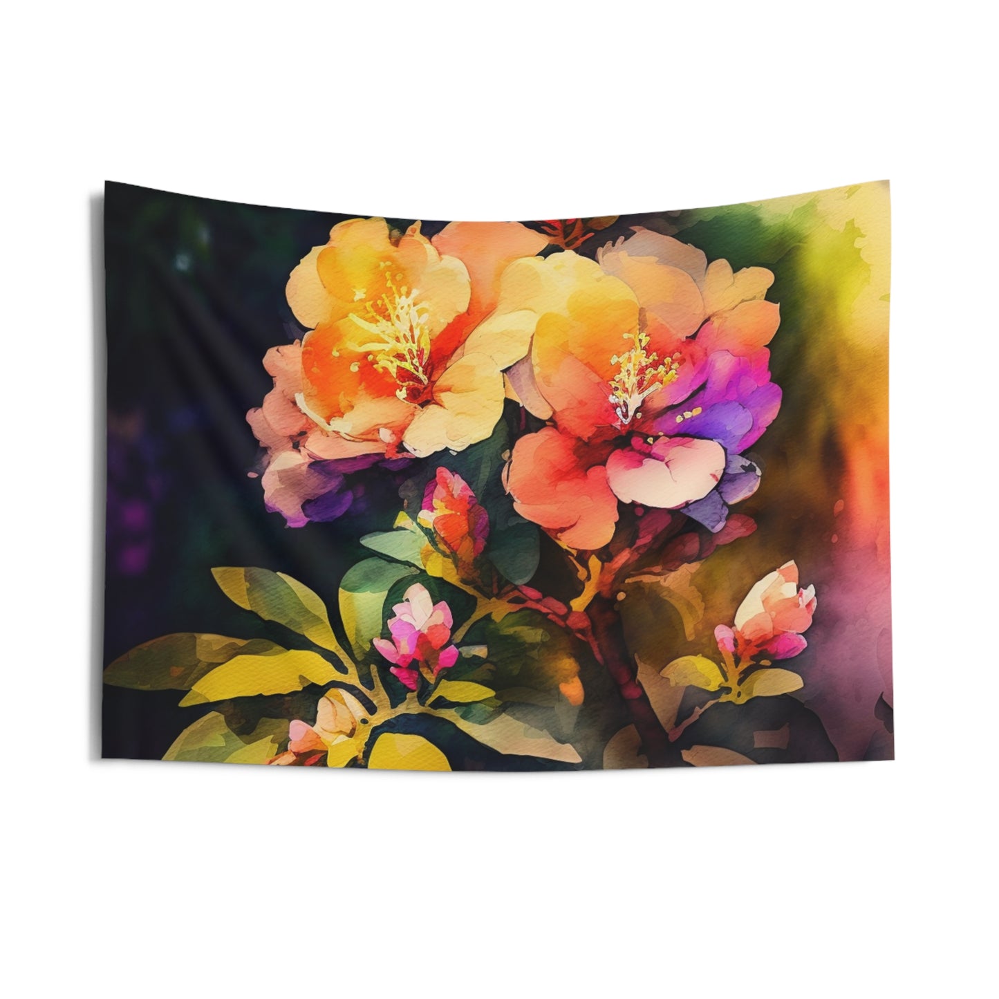 Indoor Wall Tapestries Bright Spring Flowers 2