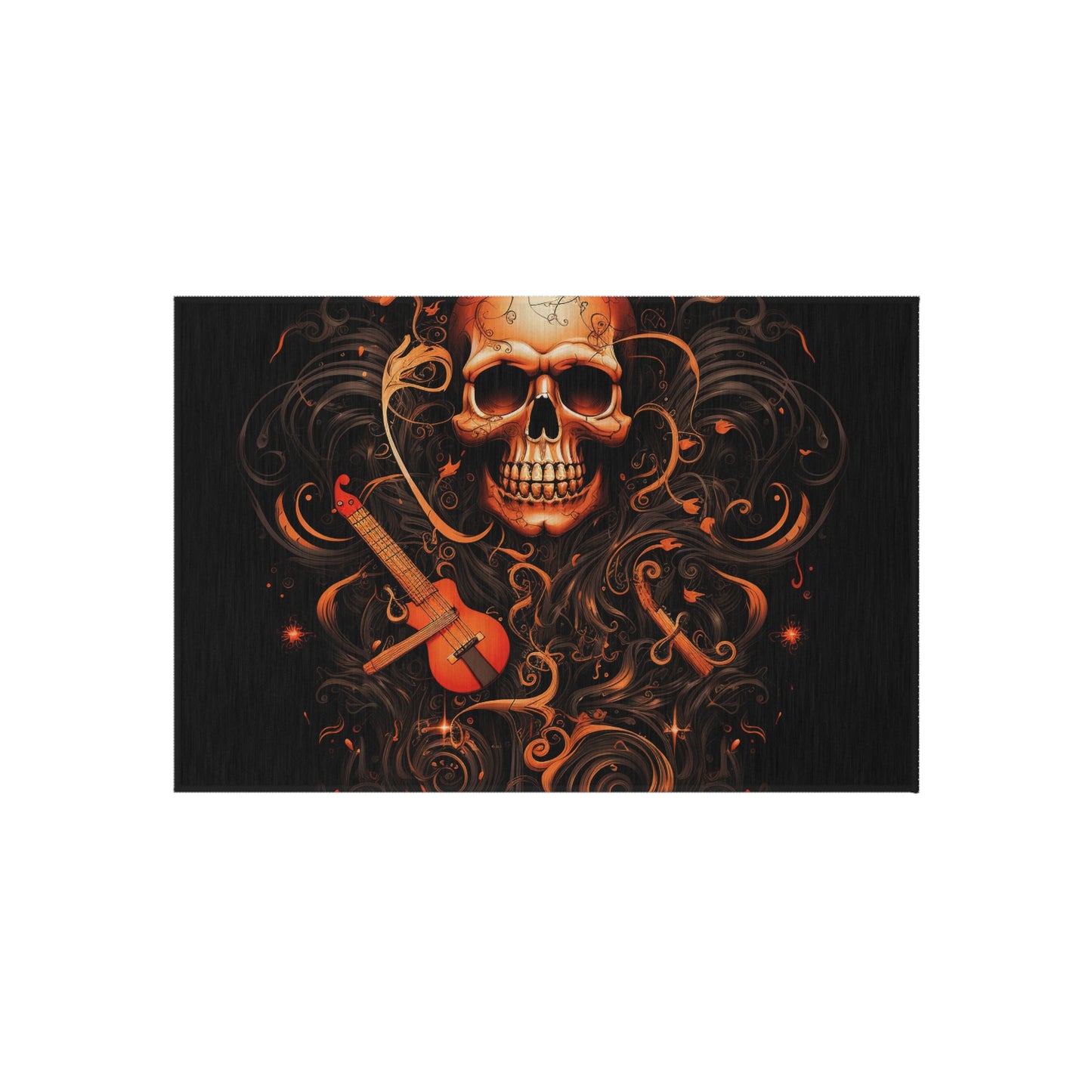 Outdoor Rug  Skull Treble Clef 4