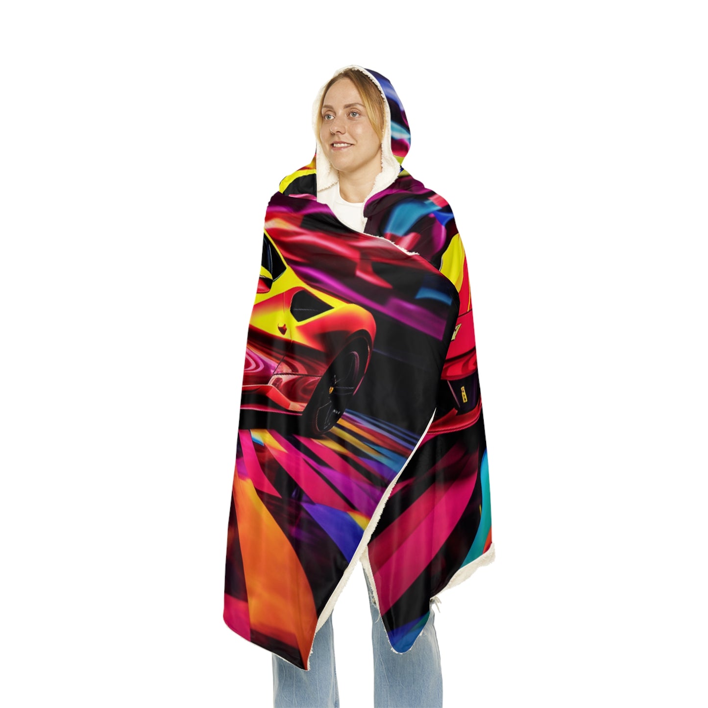 Snuggle Hooded Blanket Macro Flag Ferrari 3