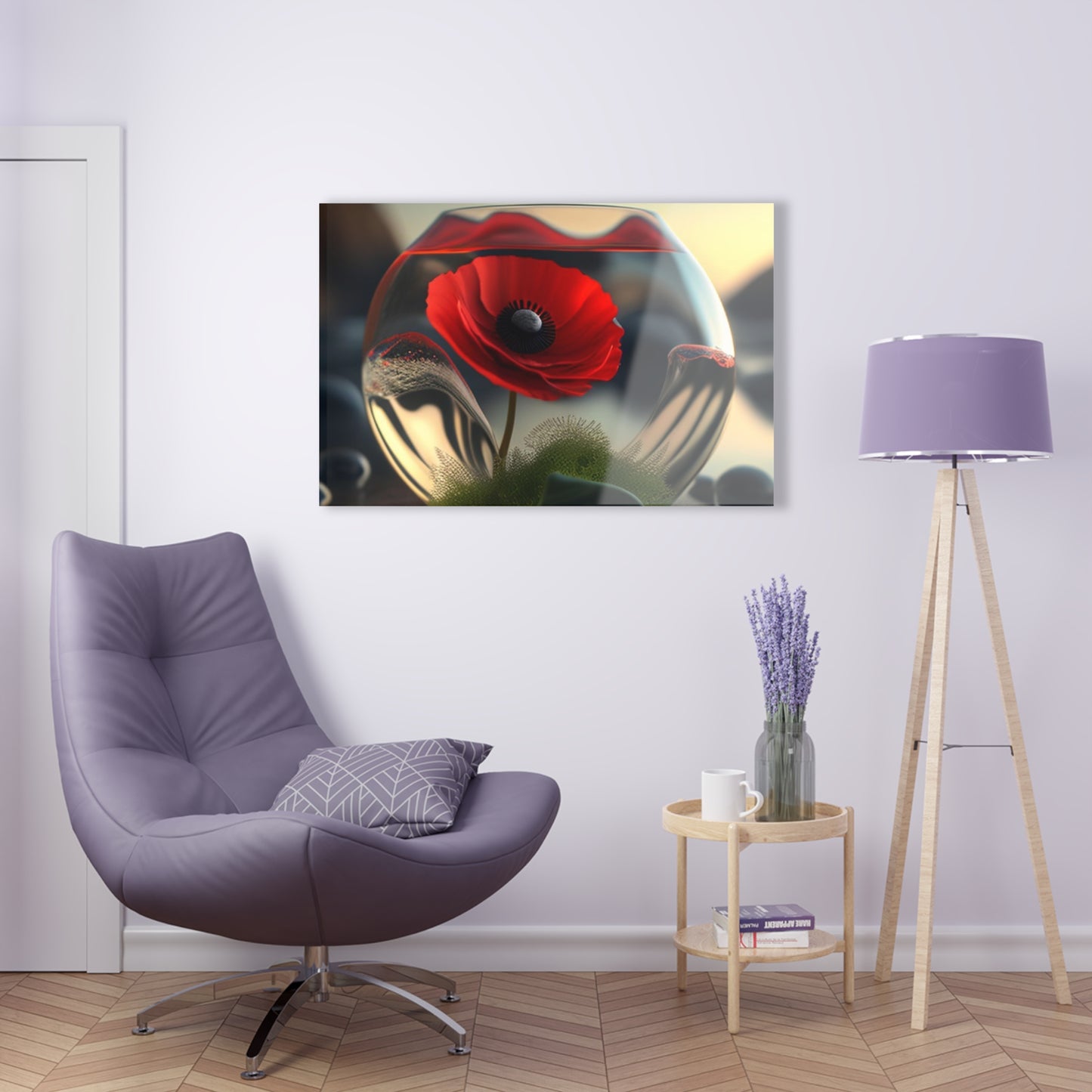 Acrylic Prints Red Anemone in a Vase 3