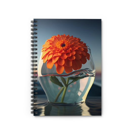 Spiral Notebook - Ruled Line Orange Zinnia 4