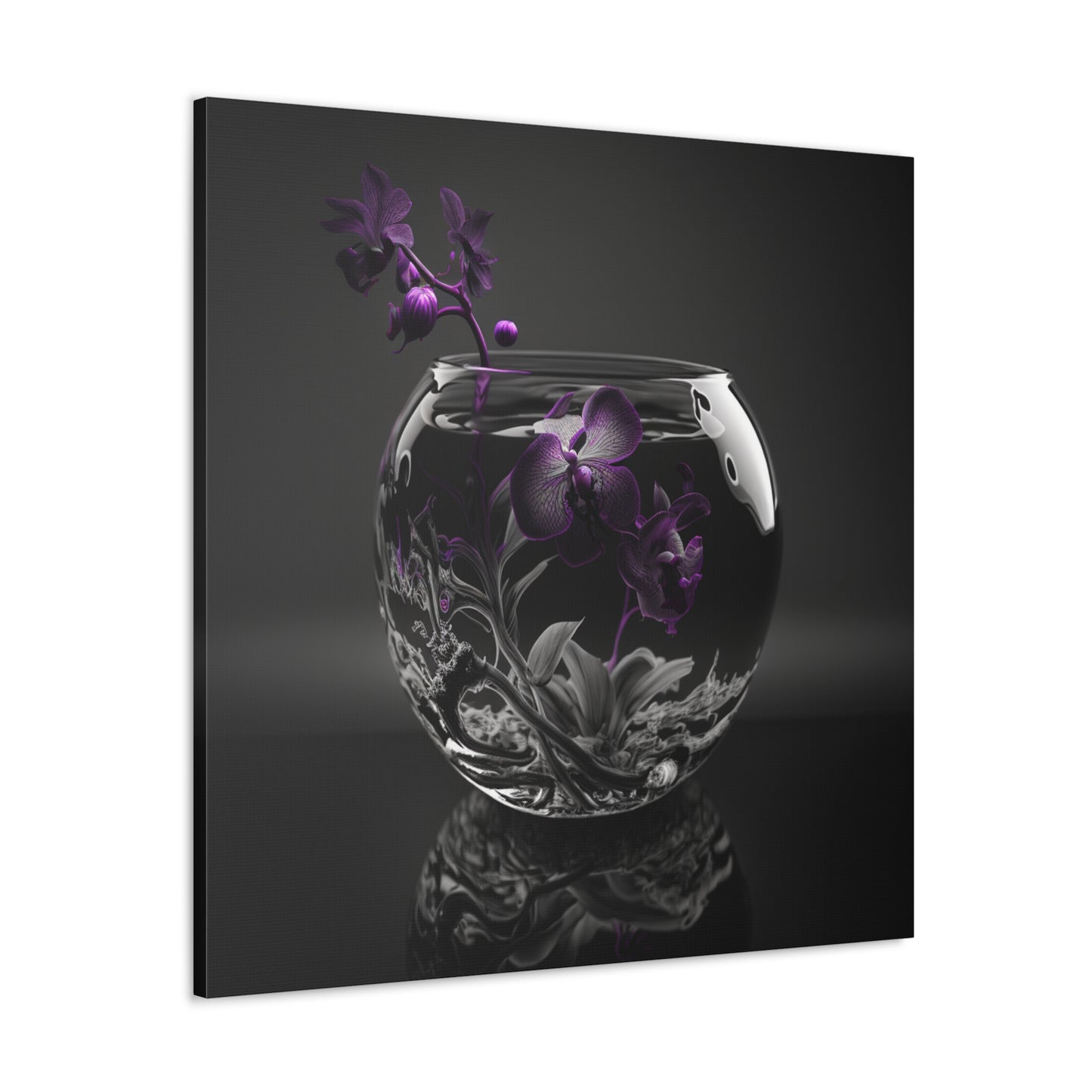 Canvas Gallery Wraps Purple Orchid Glass vase 3