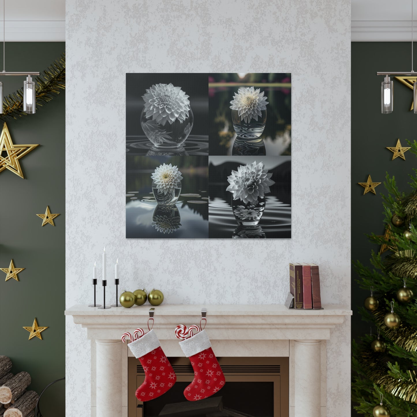 Canvas Gallery Wraps White Dahlia 5