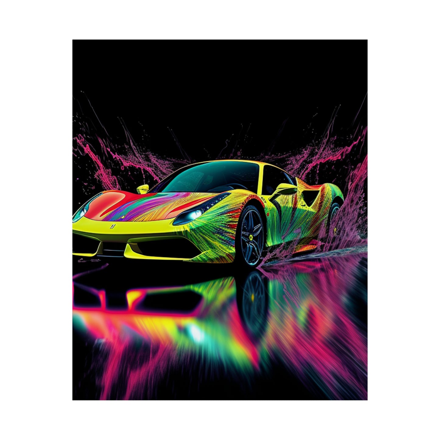 Premium Matte Vertical Posters Ferrari Fusion Water 2