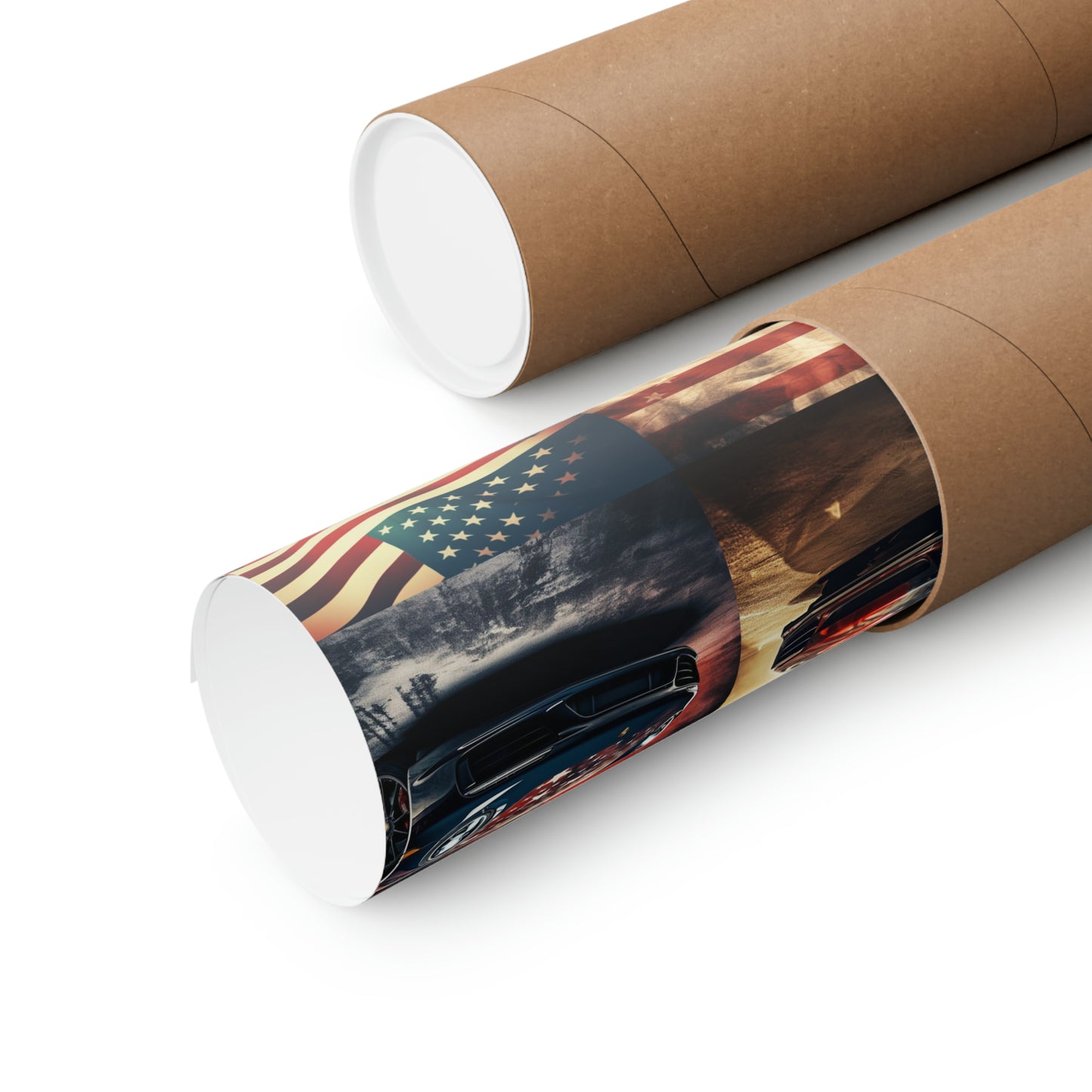 Premium Matte Vertical Posters Abstract American Flag Background Porsche 5