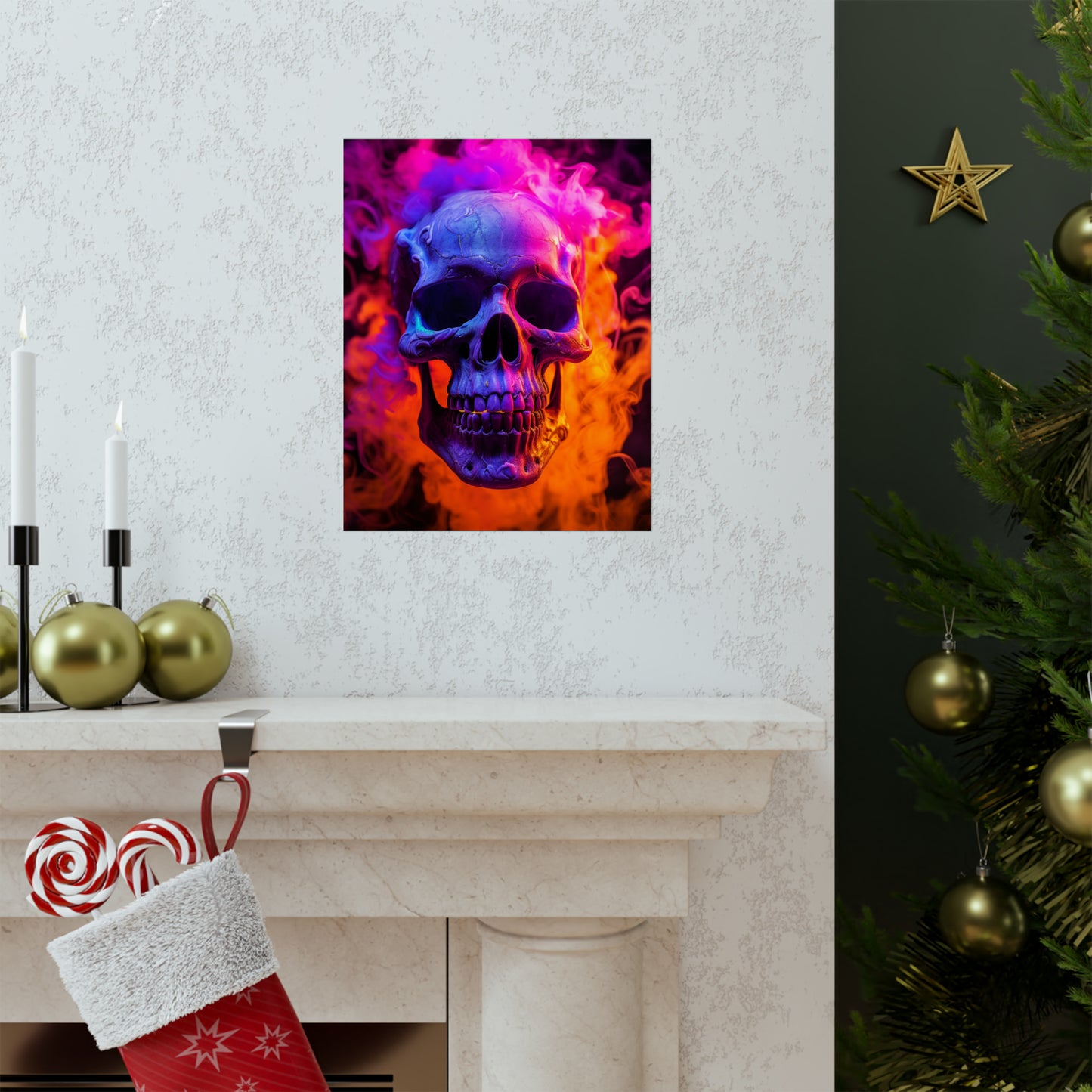 Premium Matte Vertical Posters Macro Skull 4