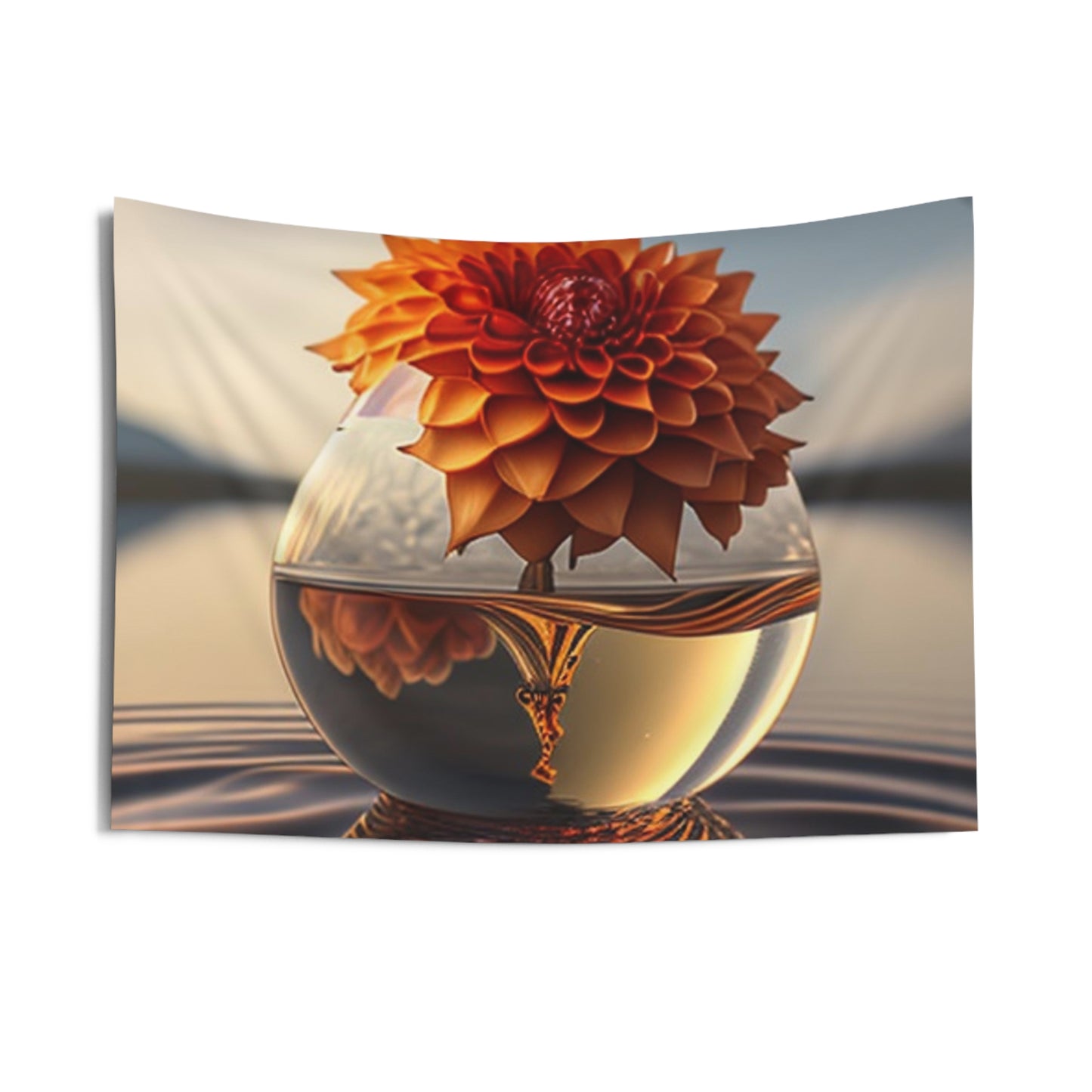 Indoor Wall Tapestries Dahlia Orange 1