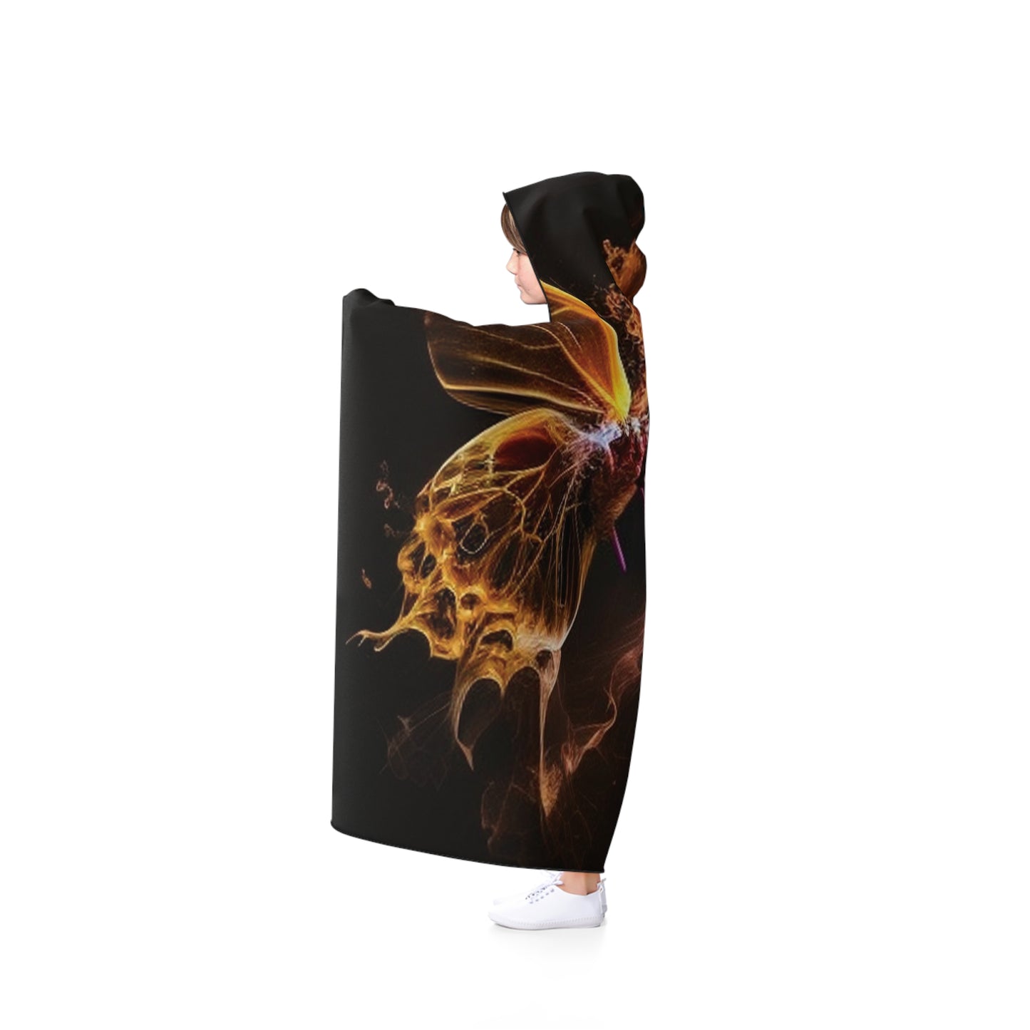 Hooded Blanket Kiss Neon Butterfly 1