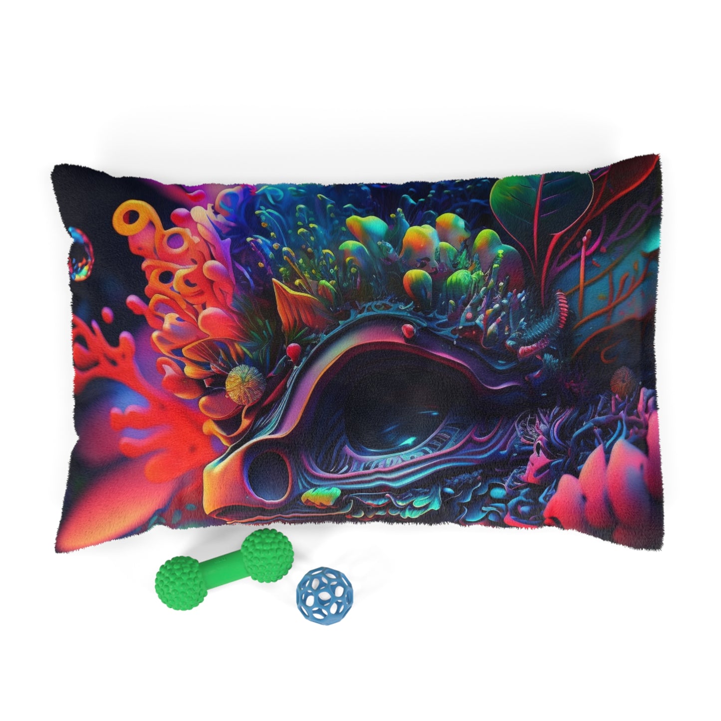 Pet Bed Florescent Skull Death 2