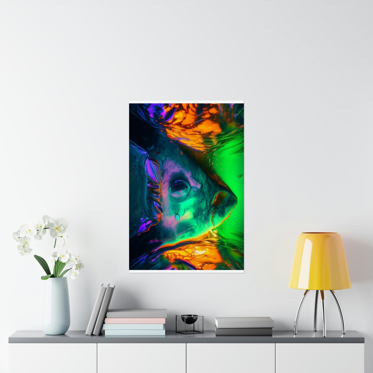 Premium Matte Vertical Posters Florescent Glow 1