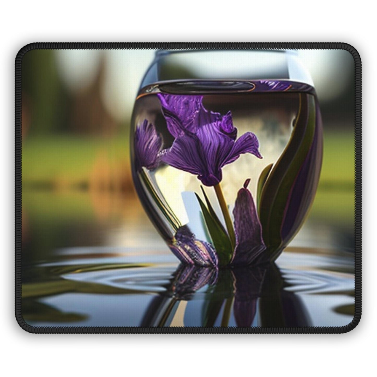 Gaming Mouse Pad  Purple Iris in a vase 3