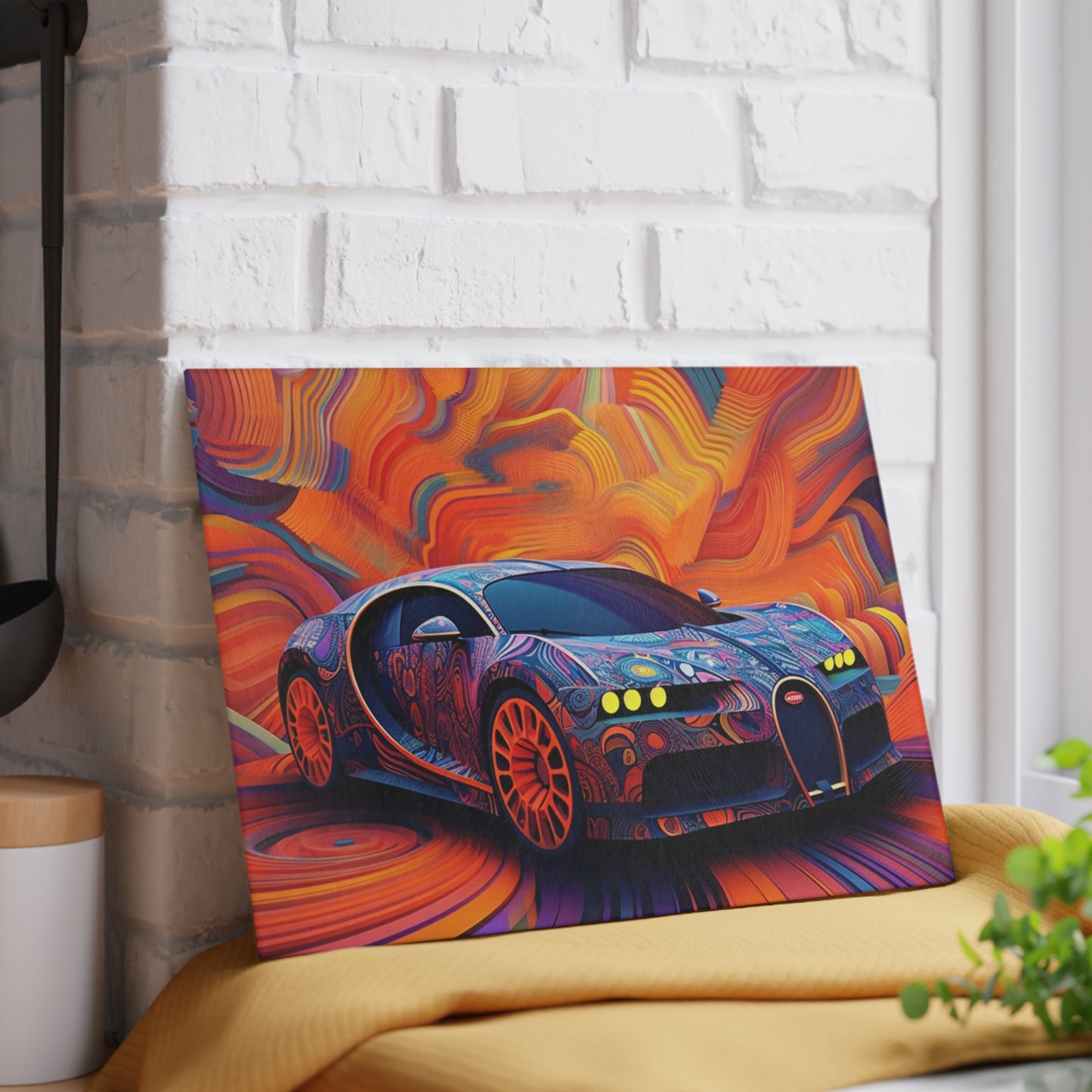 Glass Cutting Board Bugatti Abstract Concept 4