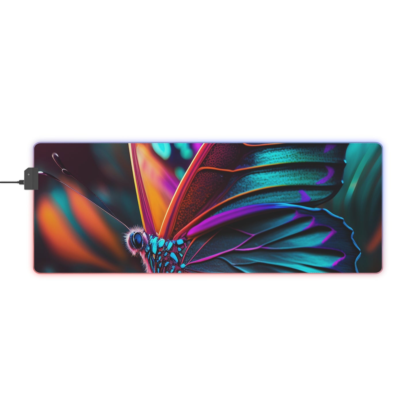 LED Gaming Mouse Pad Neon Butterfly Macro 1