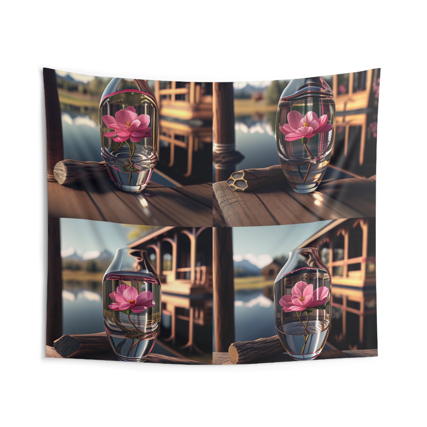 Indoor Wall Tapestries Pink Magnolia 5