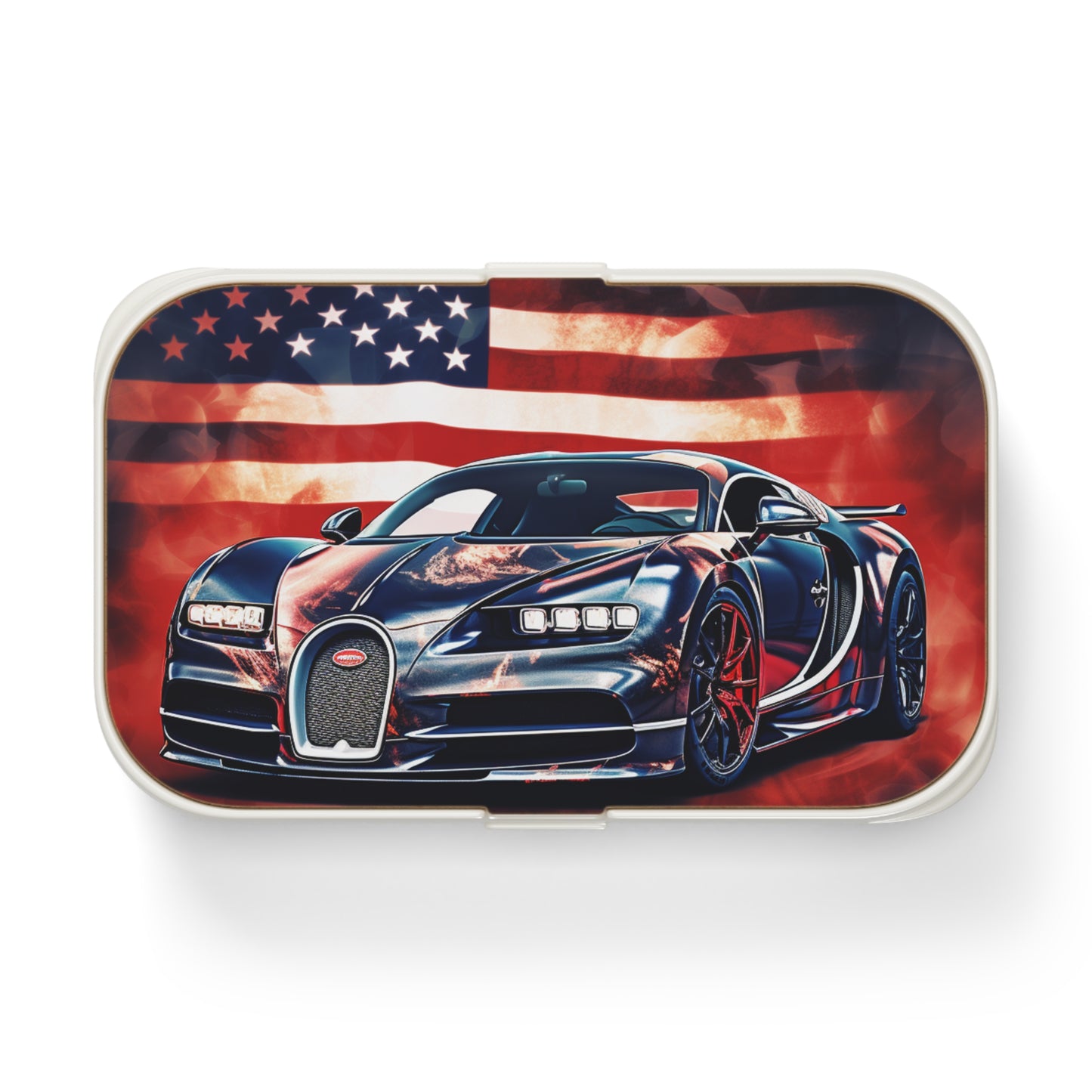 Bento Lunch Box Abstract American Flag Background Bugatti 4