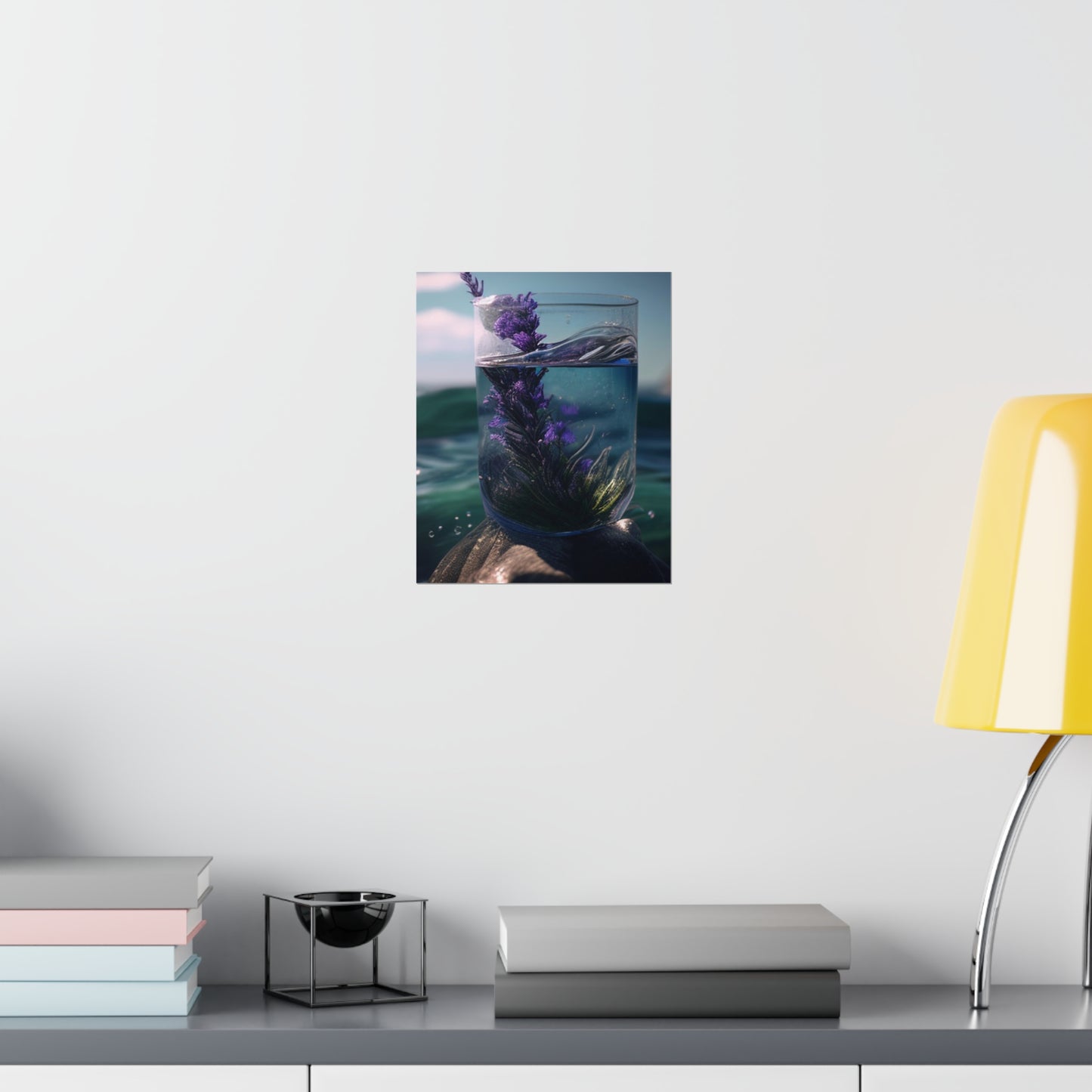 Premium Matte Vertical Posters Lavender in a vase 2