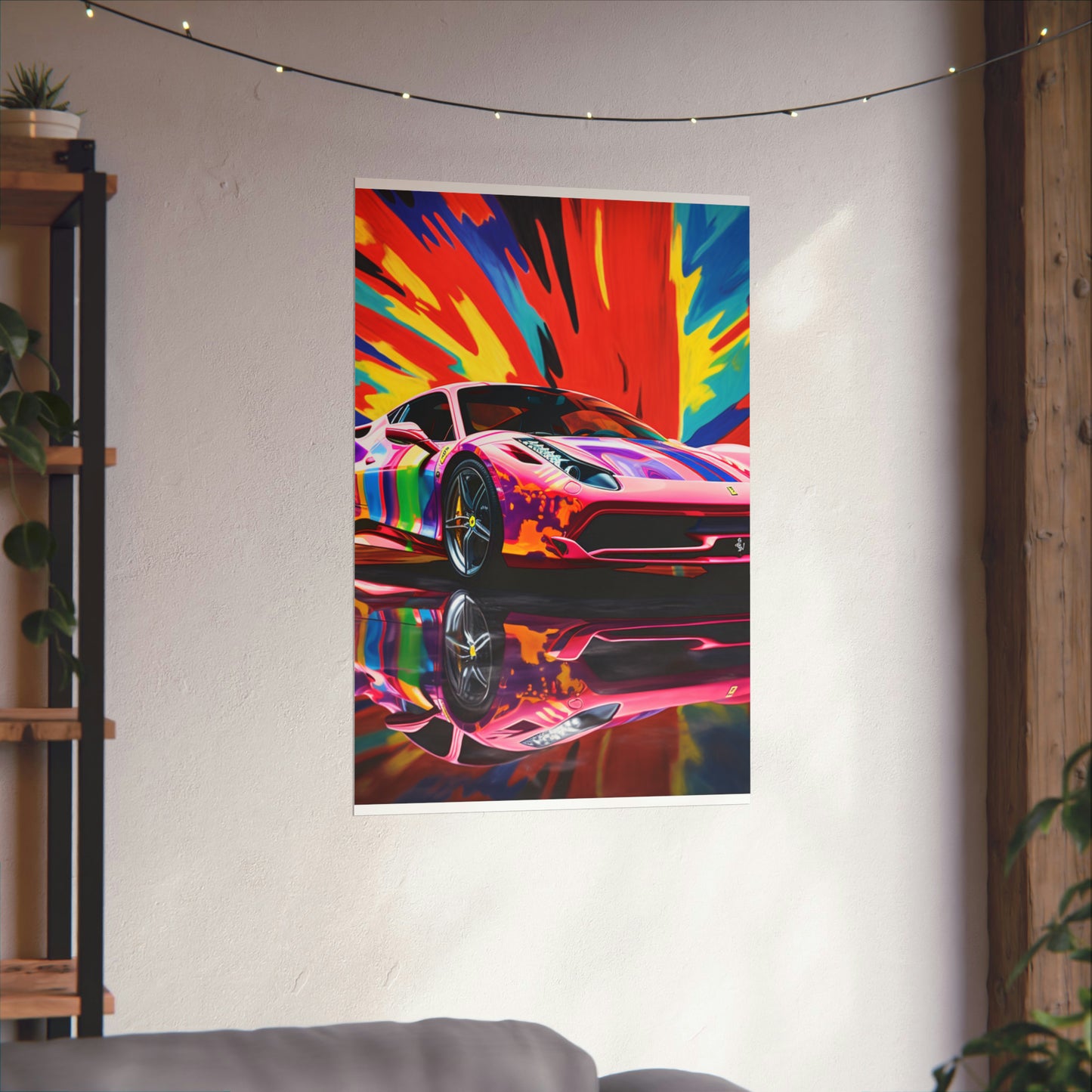 Premium Matte Vertical Posters Hyper Colorfull Ferrari 3