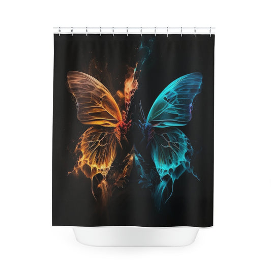 Polyester Shower Curtain Neon Glo Butterfly 4