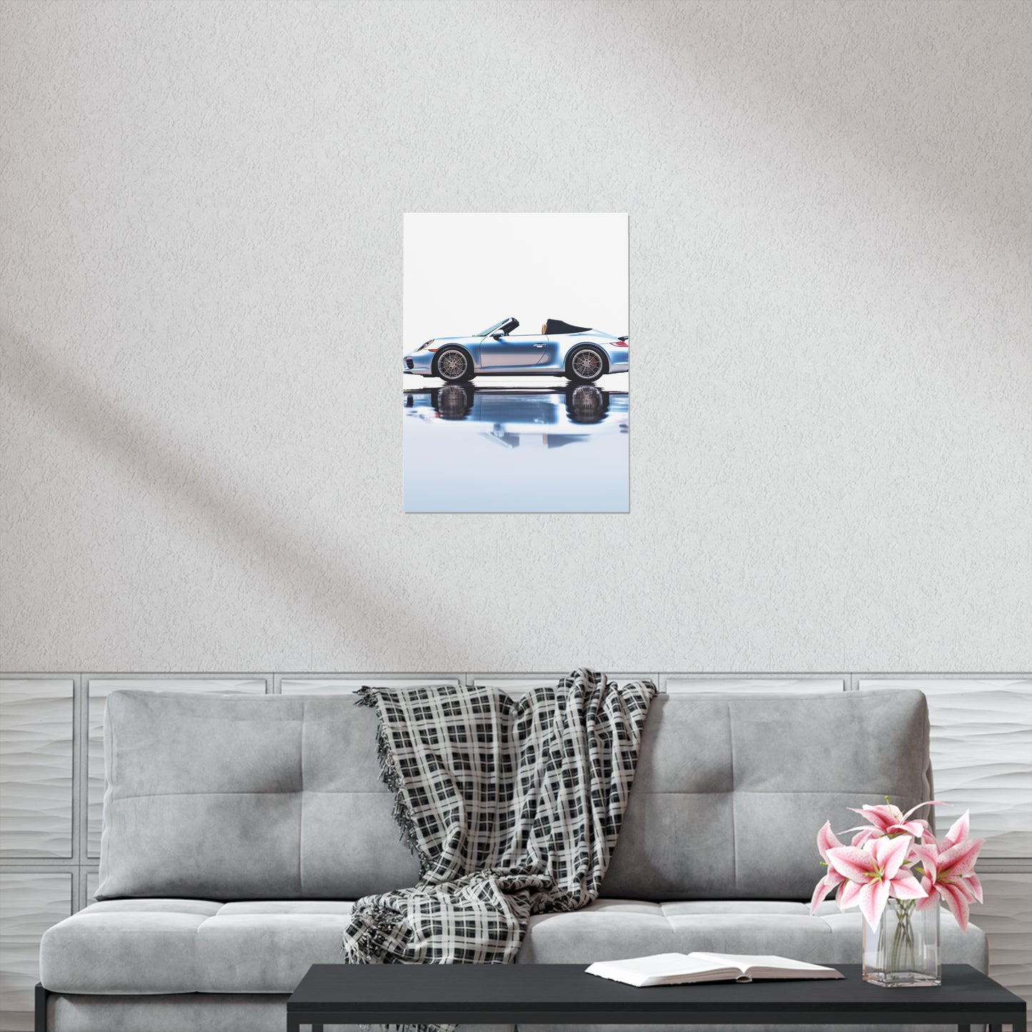 Premium Matte Vertical Posters 911 Speedster on water 1