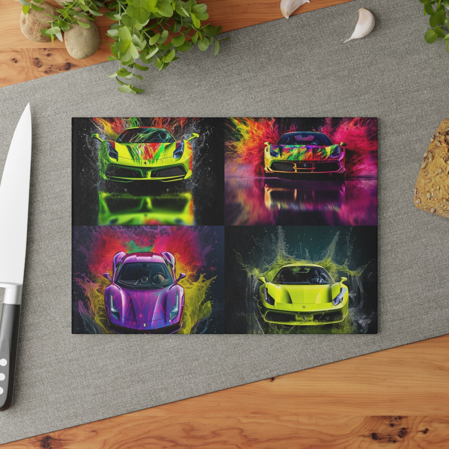 Glass Cutting Board Farrari Water 5