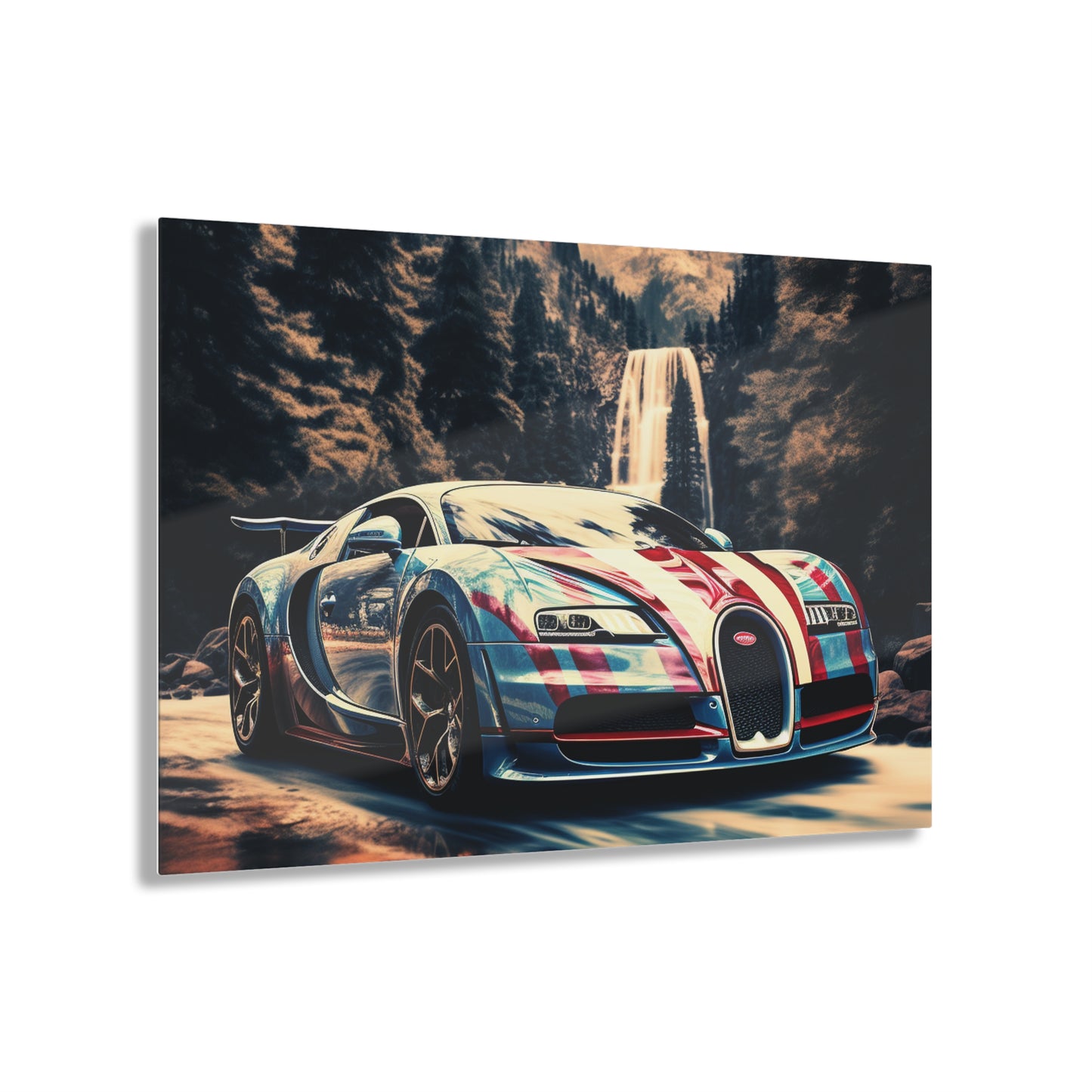 Acrylic Prints Bugatti Waterfall 1