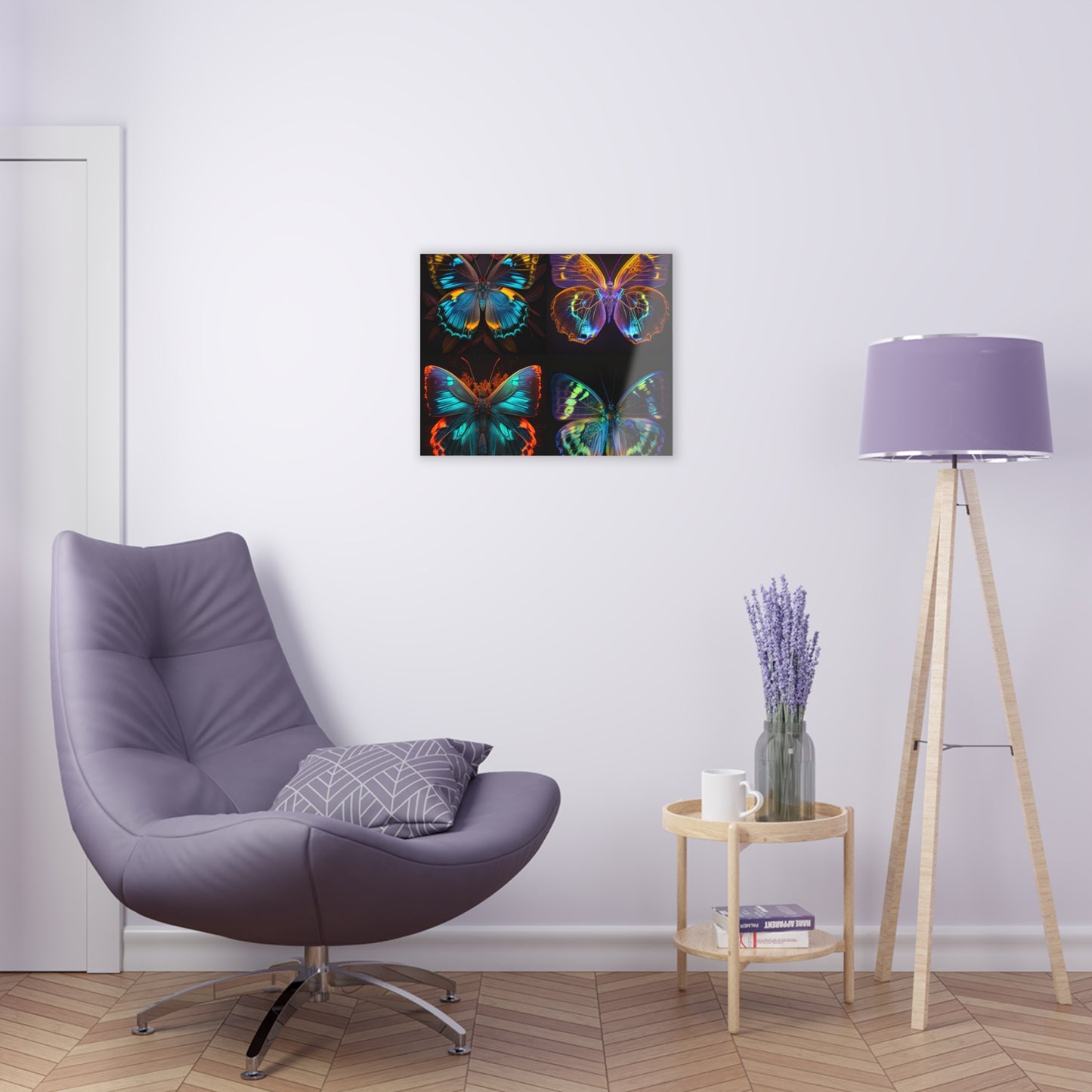 Acrylic Prints Neon Butterfly Flair 5