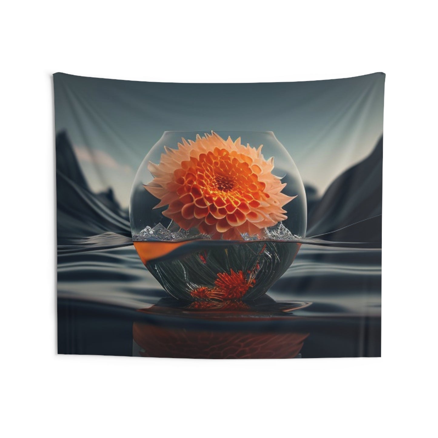 Indoor Wall Tapestries Dahlia Orange 3