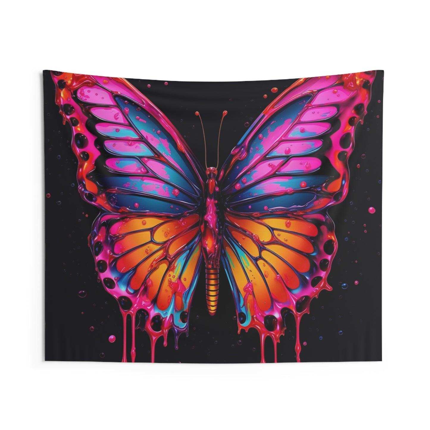 Indoor Wall Tapestries Pink Butterfly Flair 1