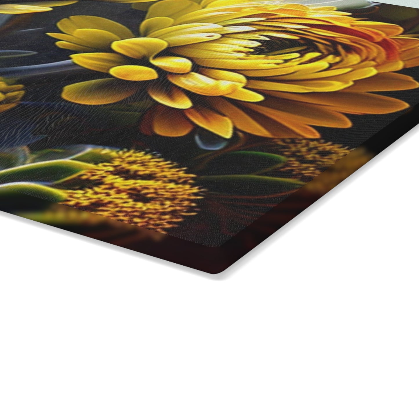 Glass Cutting Board Yellow Hermosas Flores Amarillas 1