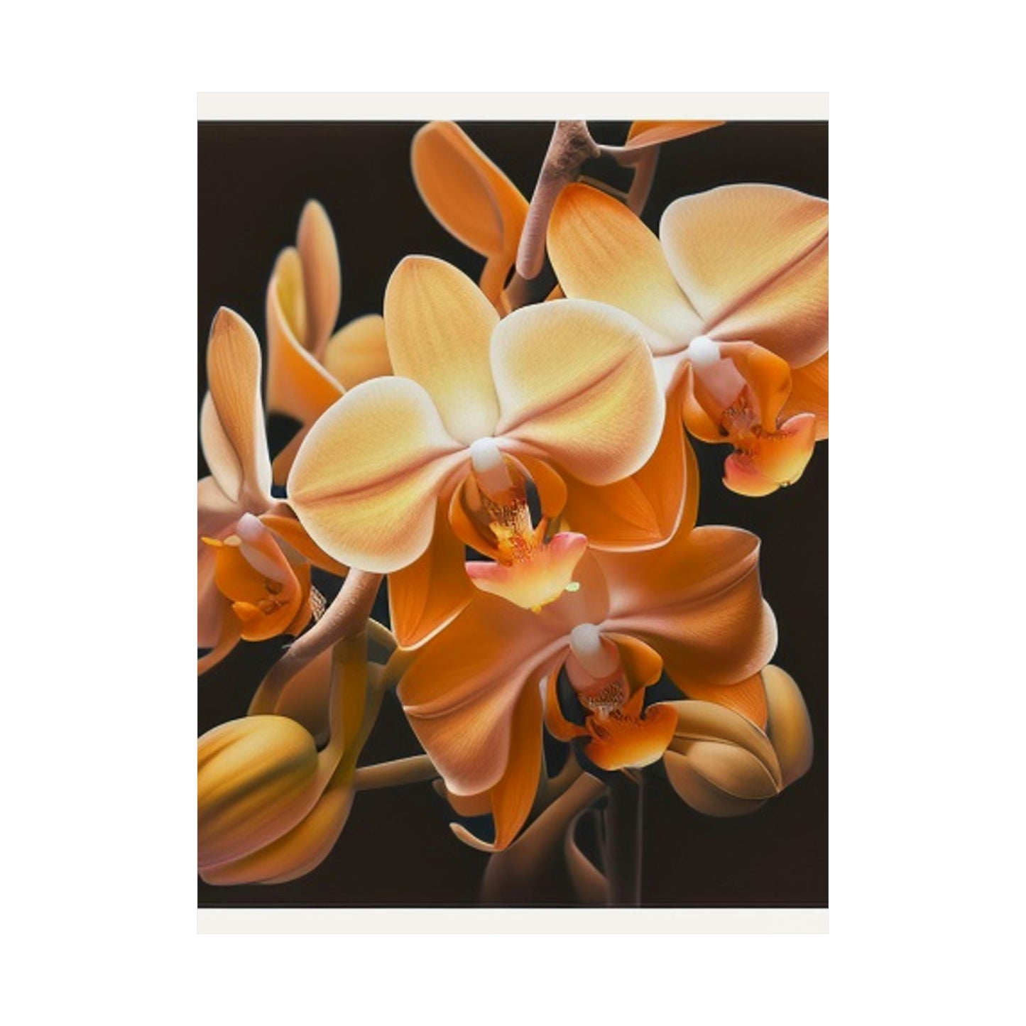 Premium Matte Vertical Posters orchid pedals 1