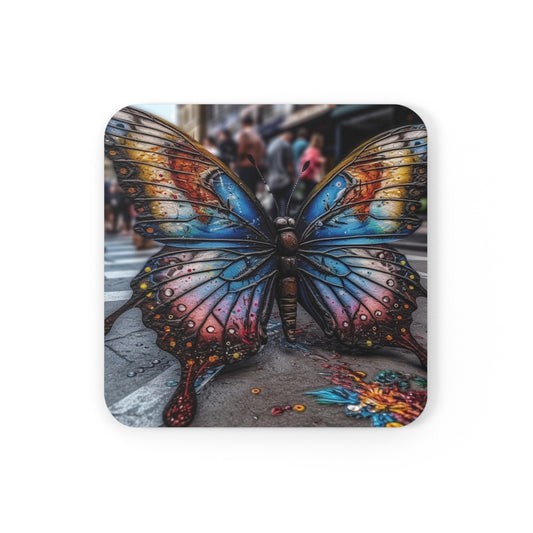 Corkwood Coaster Set Liquid Street Butterfly 4