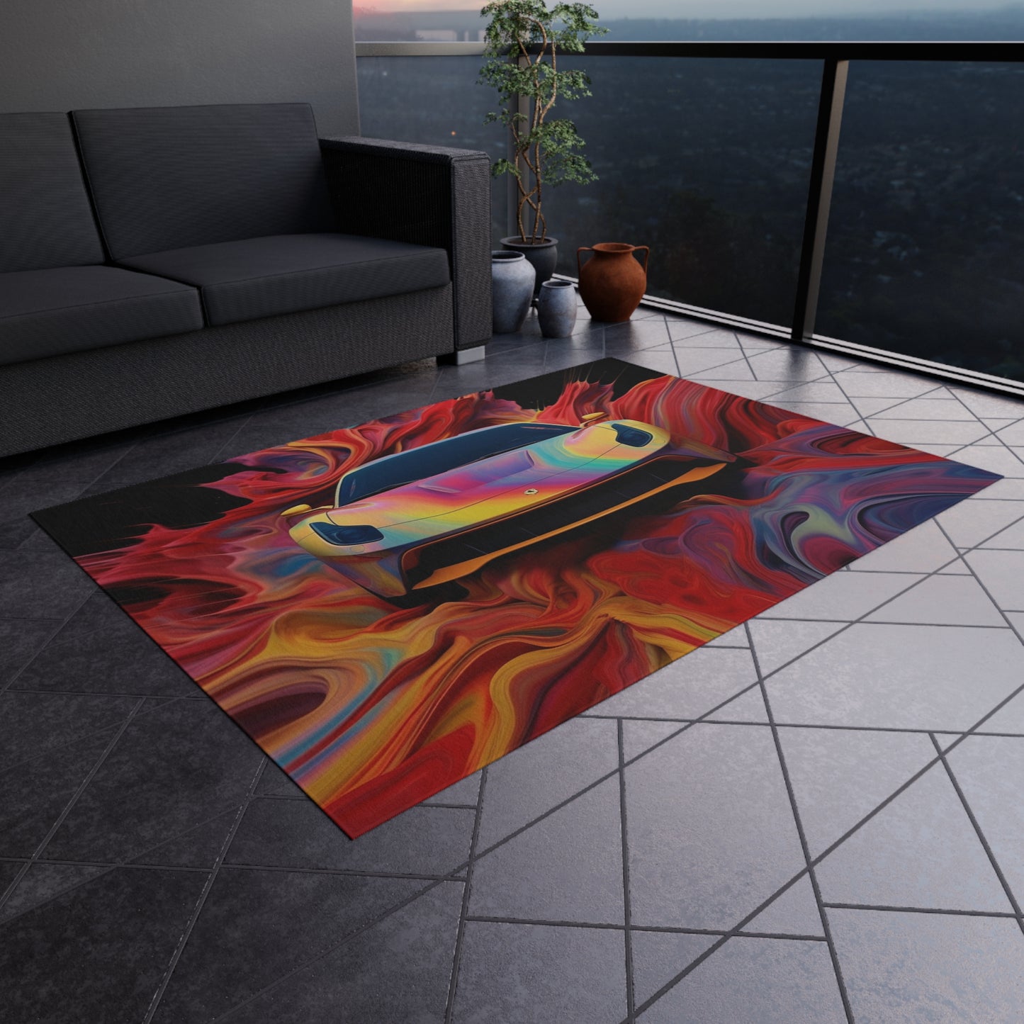 Outdoor Rug  Ferrari Water Fusion 1