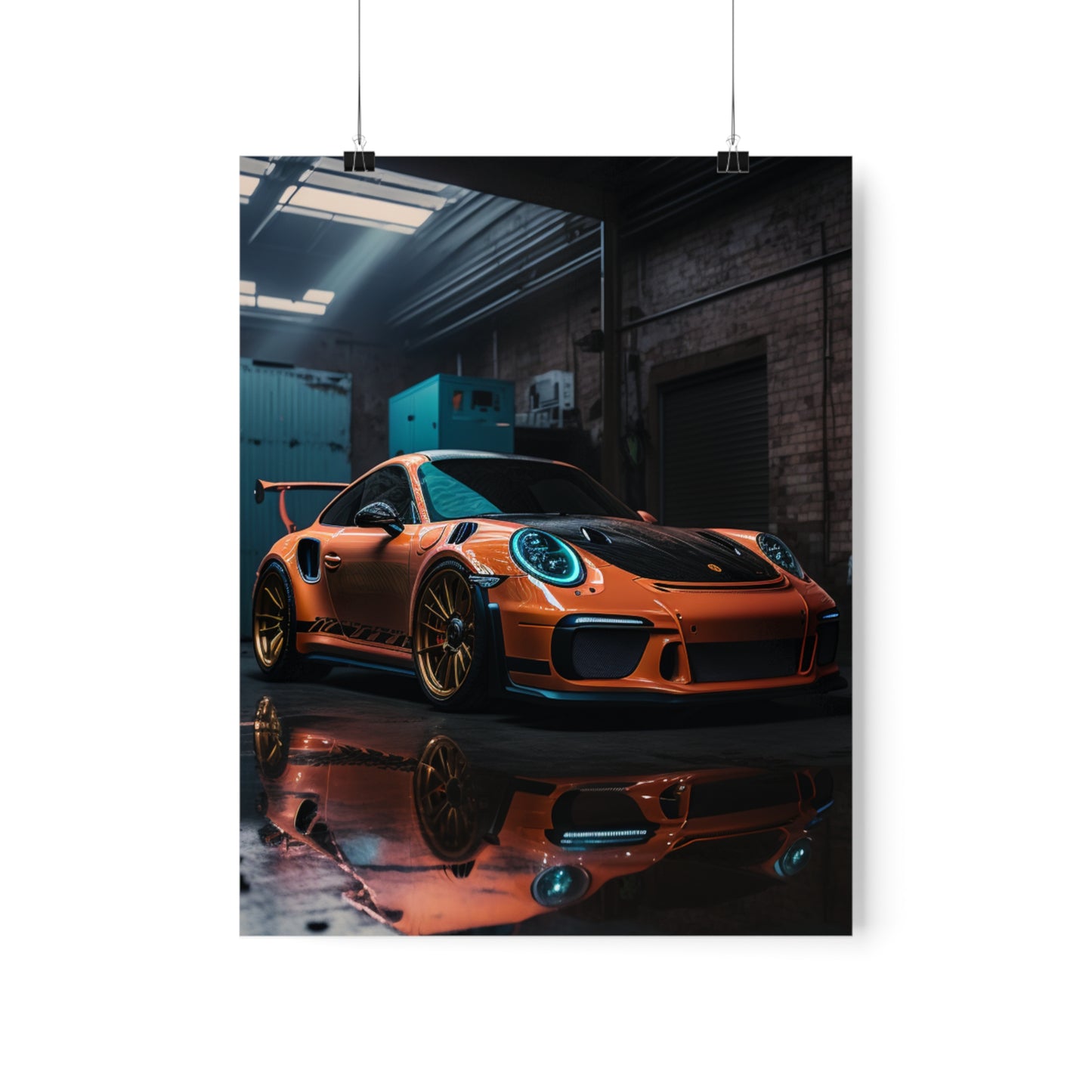 Premium Matte Vertical Posters Porsche Color 1