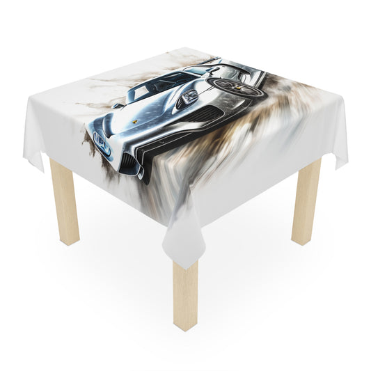 Tablecloth 918 Spyder white background driving fast with water splashing 2