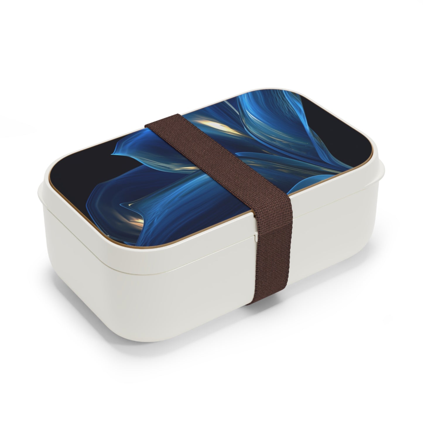 Bento Lunch Box Abstract Blue Tulip 1