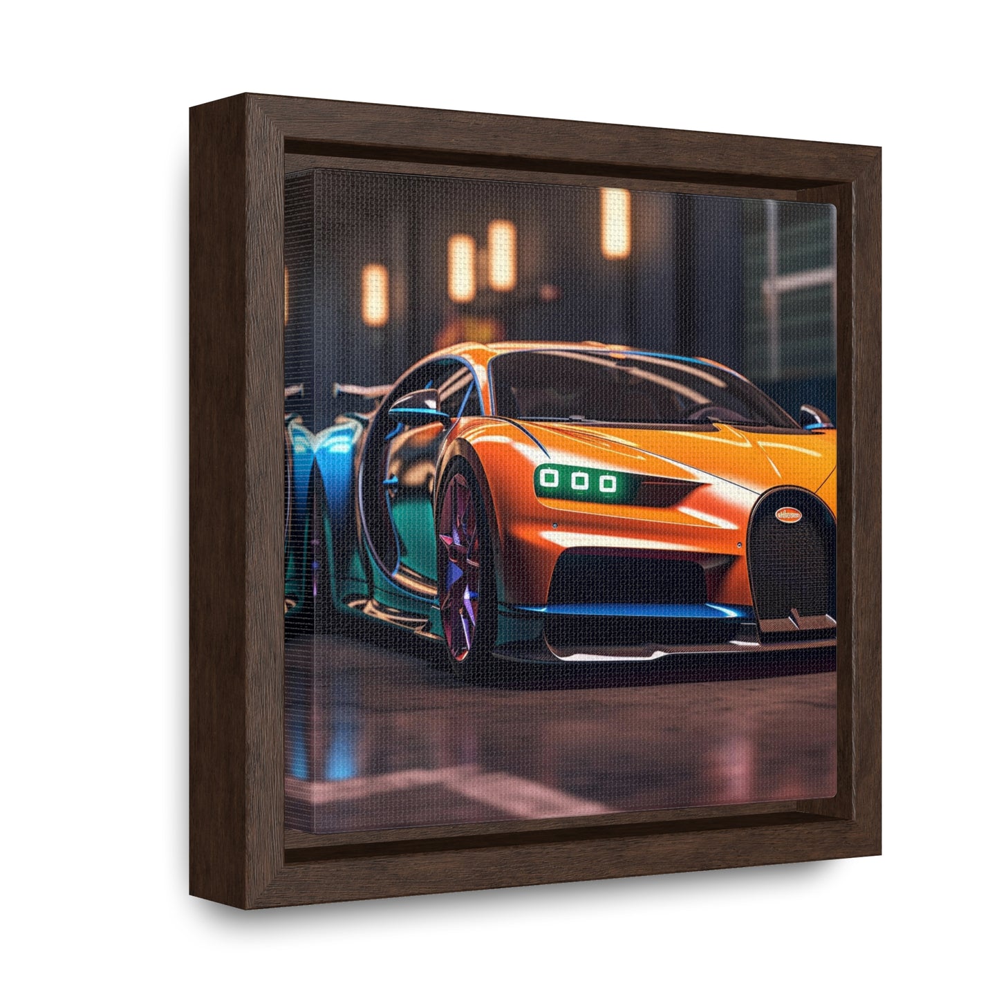 Gallery Canvas Wraps, Square Frame Hyper Bugatti Neon Chiron 1