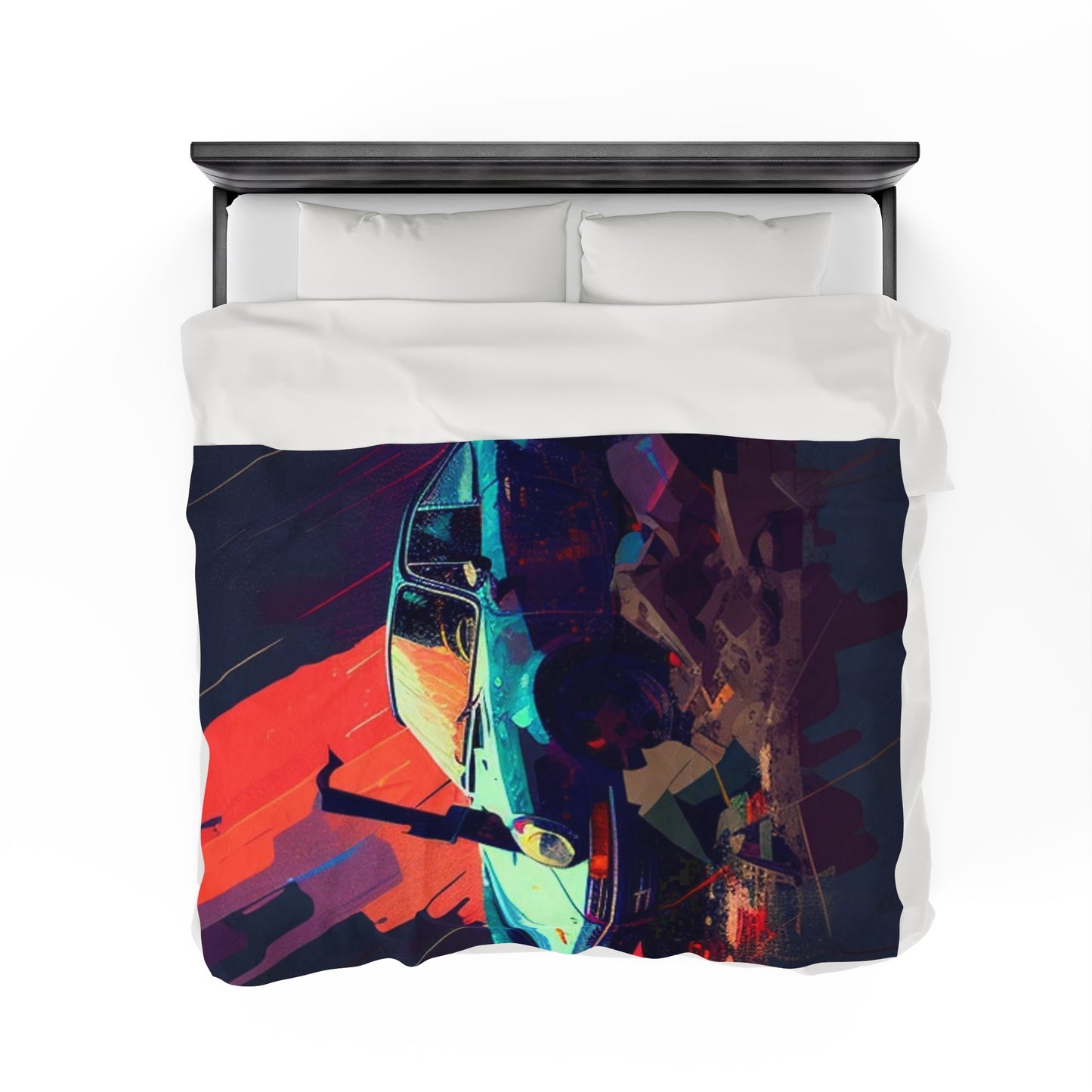 Velveteen Plush Blanket Porsche Abstract 2