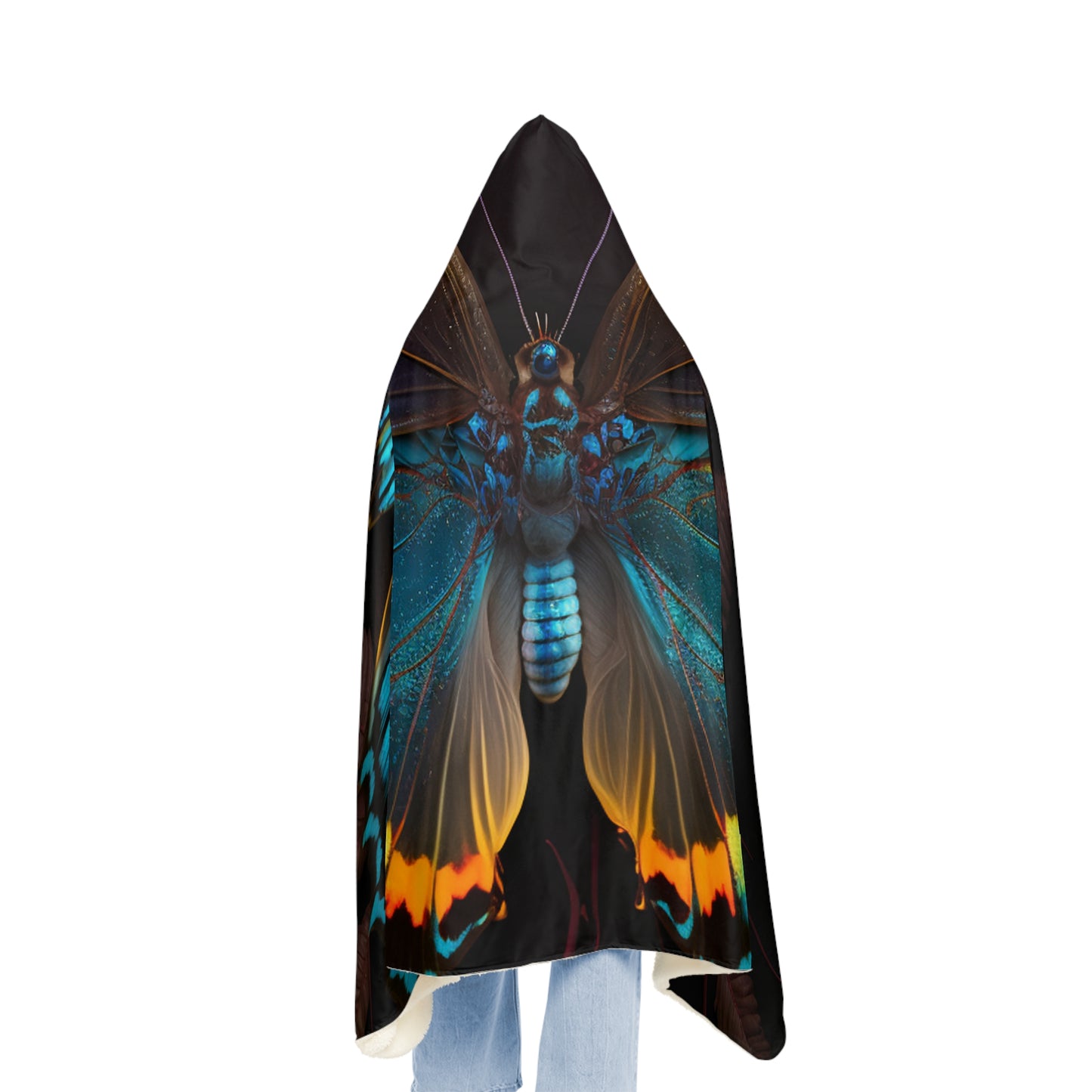 Snuggle Hooded Blanket Neon Butterfly Flair 1