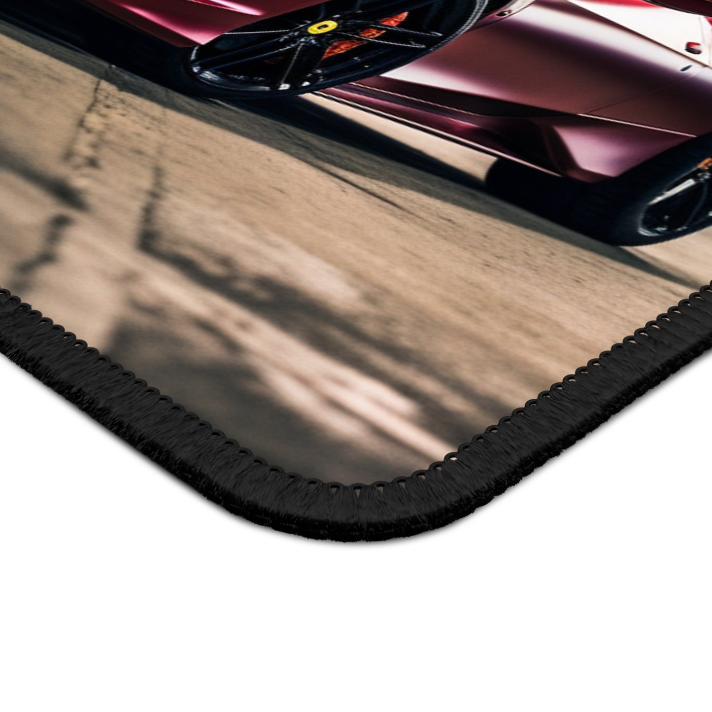 Gaming Mouse Pad  American Flag Background Ferrari 3