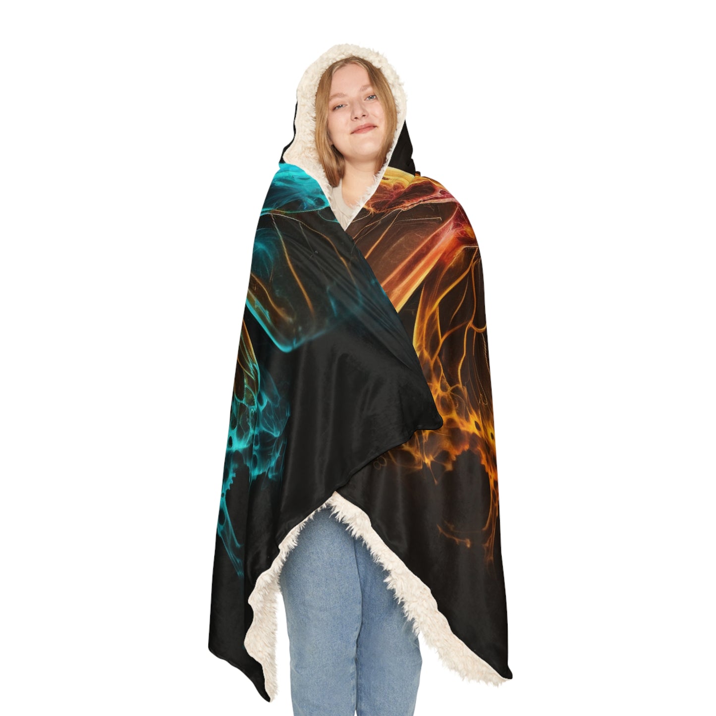 Snuggle Hooded Blanket Kiss Neon Butterfly 10