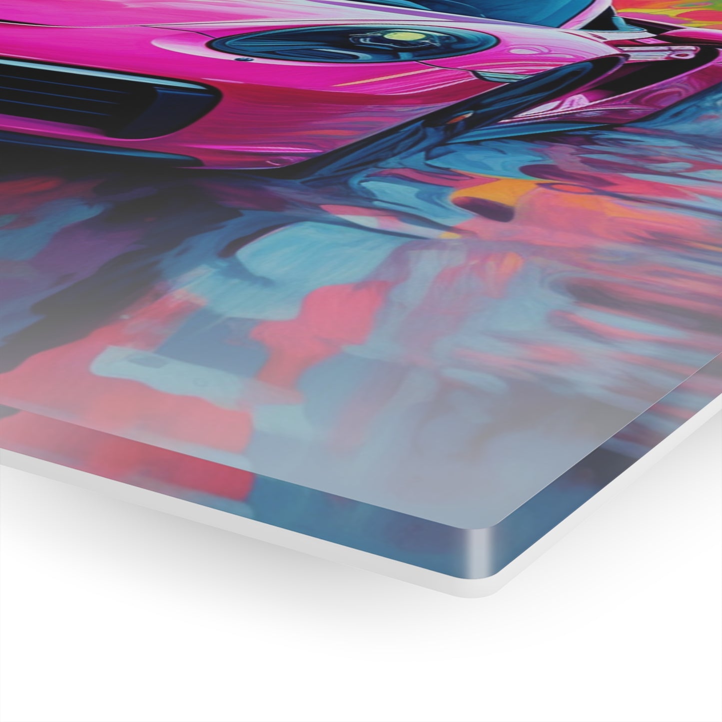 Acrylic Prints Pink Porsche water fusion 2